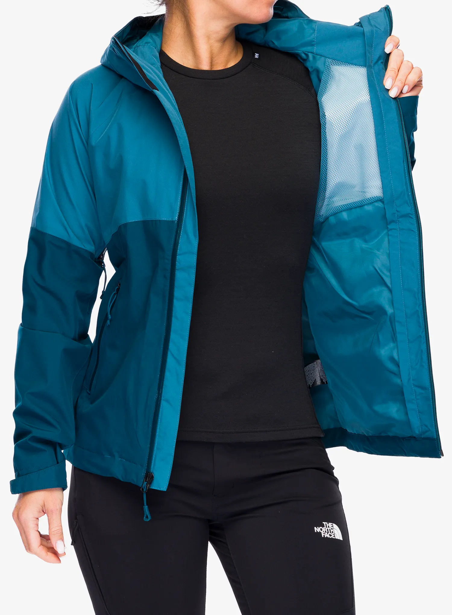 Ženska nepremočljiva jakna The North Face Diablo Dynamic Zip-In Jacket - mallard blue/midnight petrol