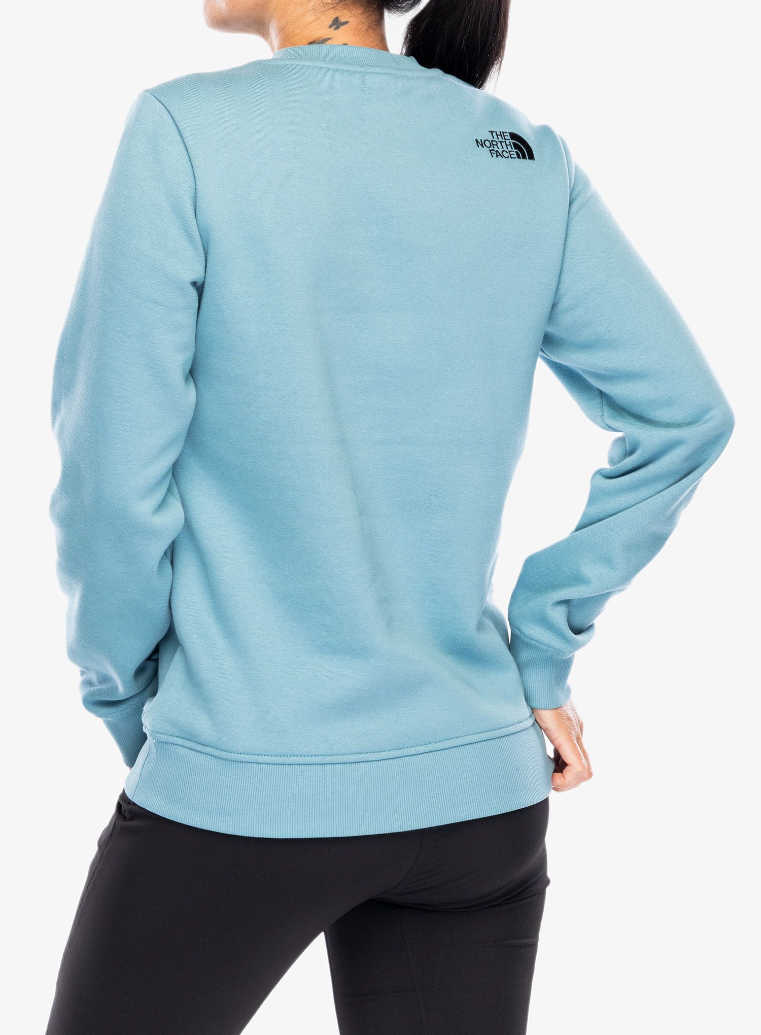 Ženska jopica brez kapuce The North Face Drew Peak Crew - algae blue