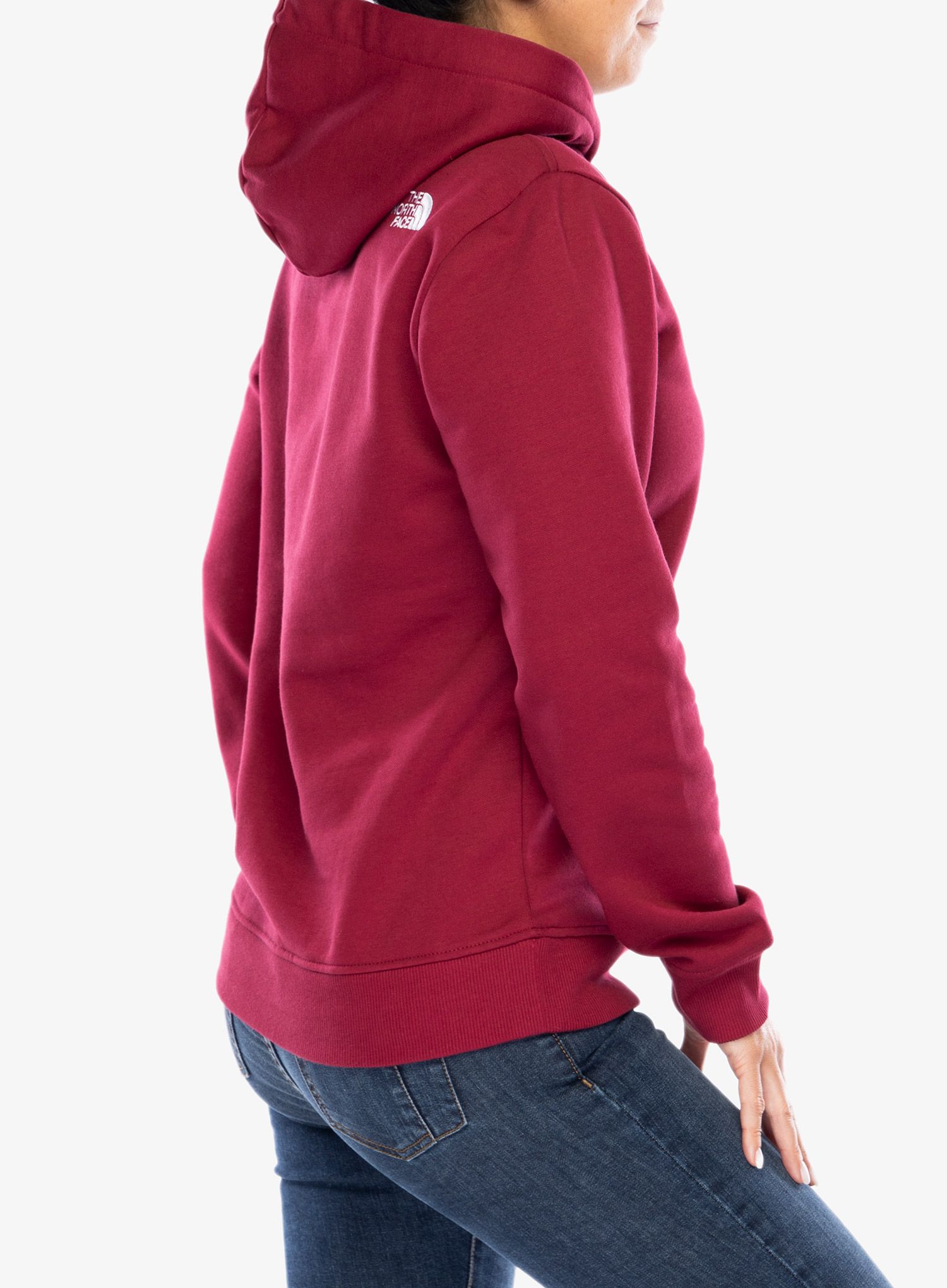 Ženska jopa s kapuco The North Face Drew Peak Pullover Hoodie - beetroot