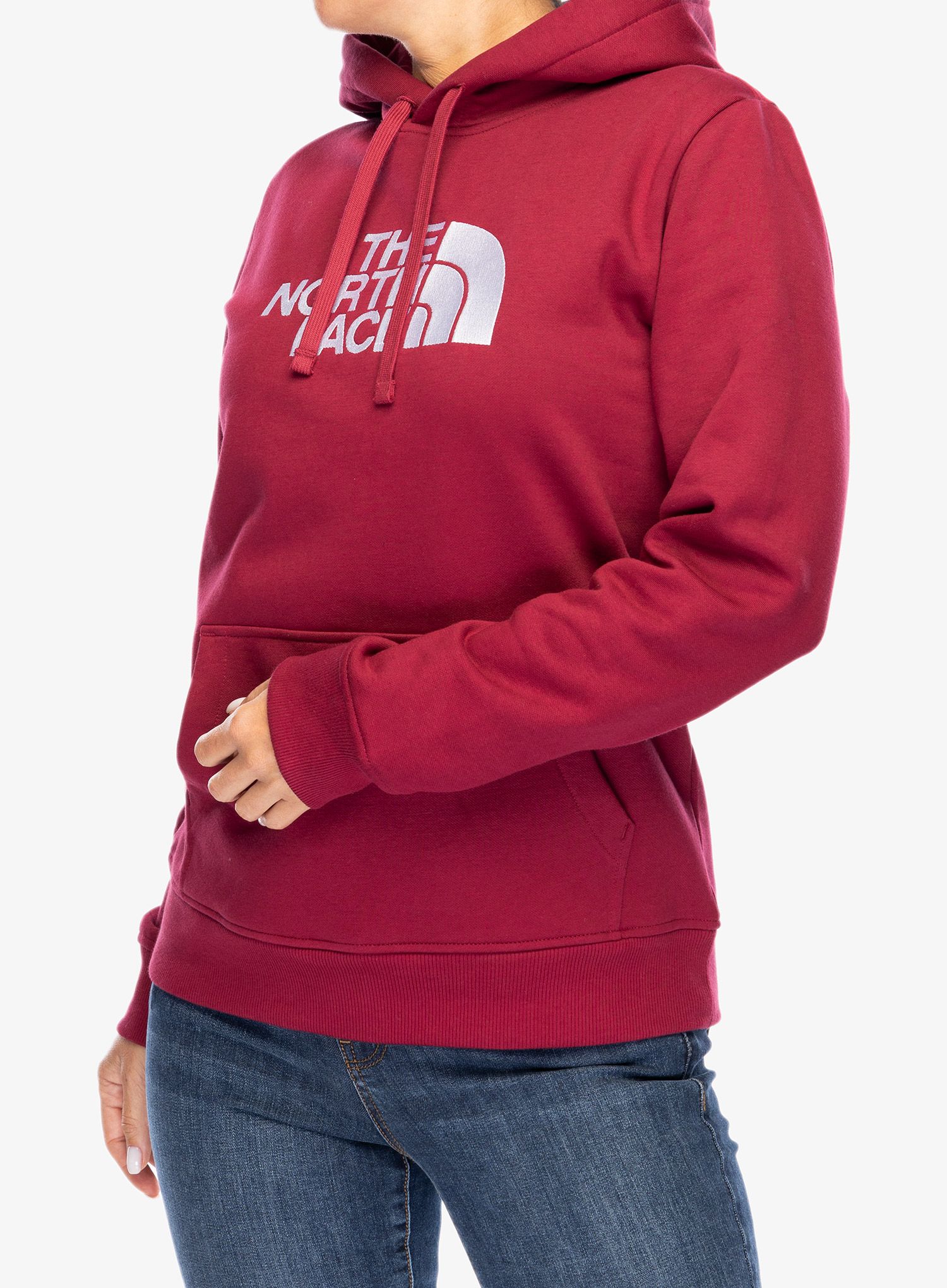 Ženska jopa s kapuco The North Face Drew Peak Pullover Hoodie - beetroot