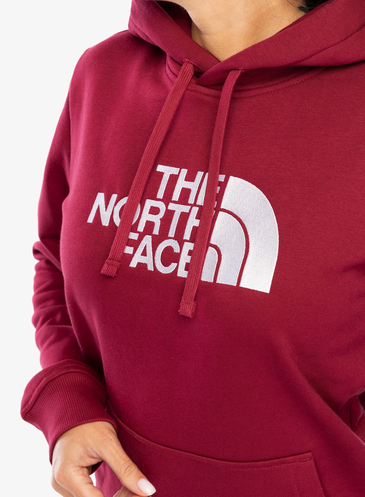 Ženska jopa s kapuco The North Face Drew Peak Pullover Hoodie - beetroot