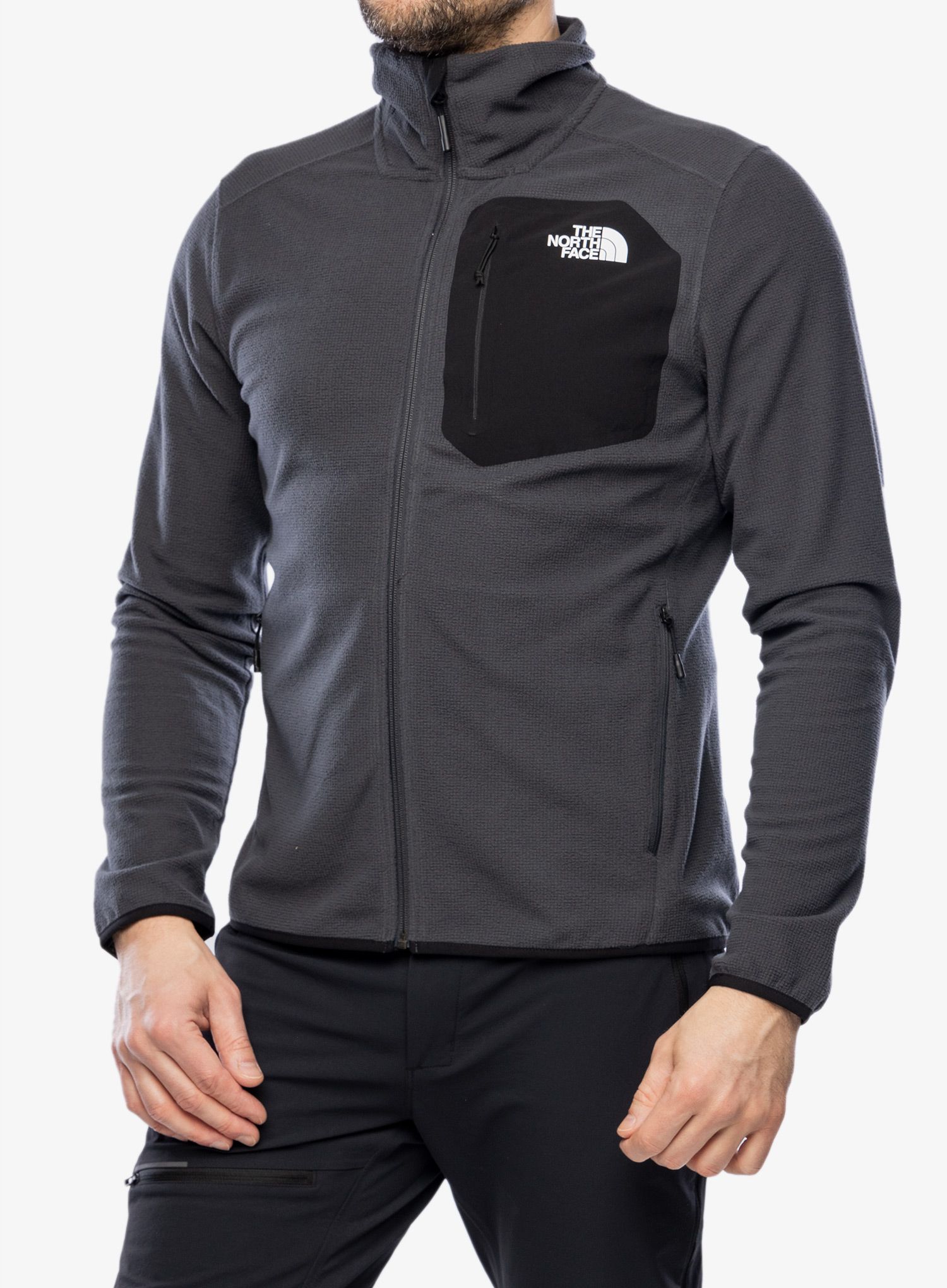 Jopica na zadrgo The North Face Experit Grid Fleece - asphalt grey/tnf black