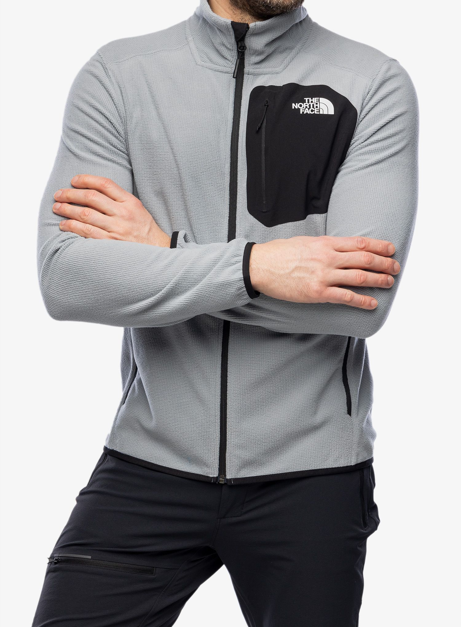 Flis The North Face Experit Grid Fleece - monument grey/black