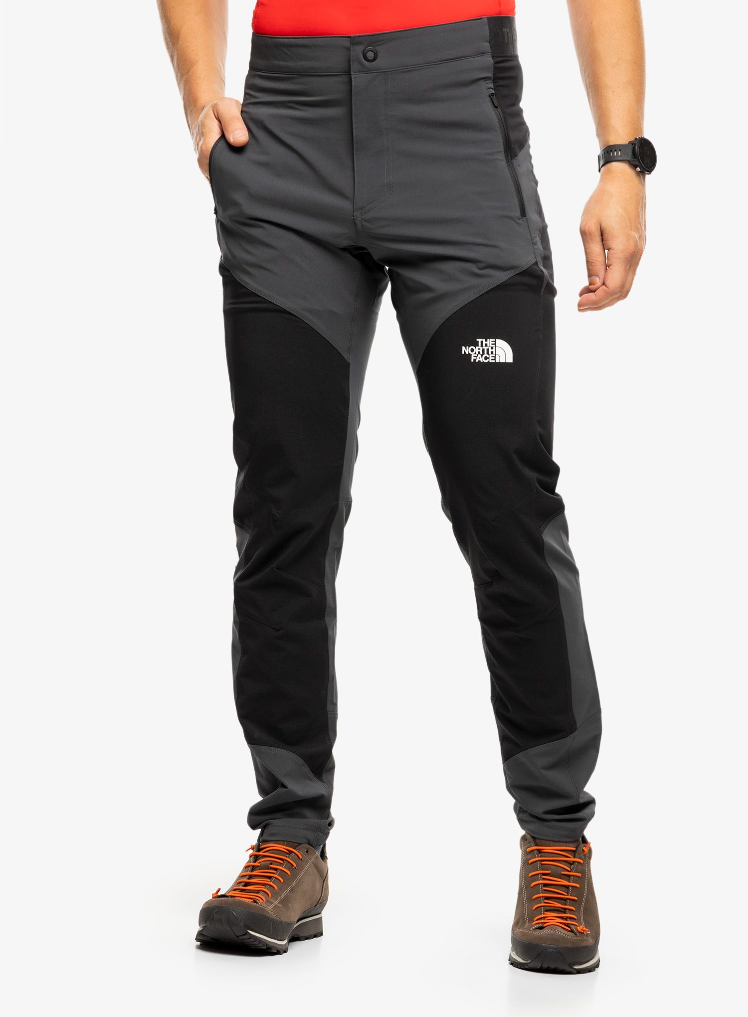 Pohodniške hlače The North Face Felik Slim Tapered Pant - asphalt grey/black