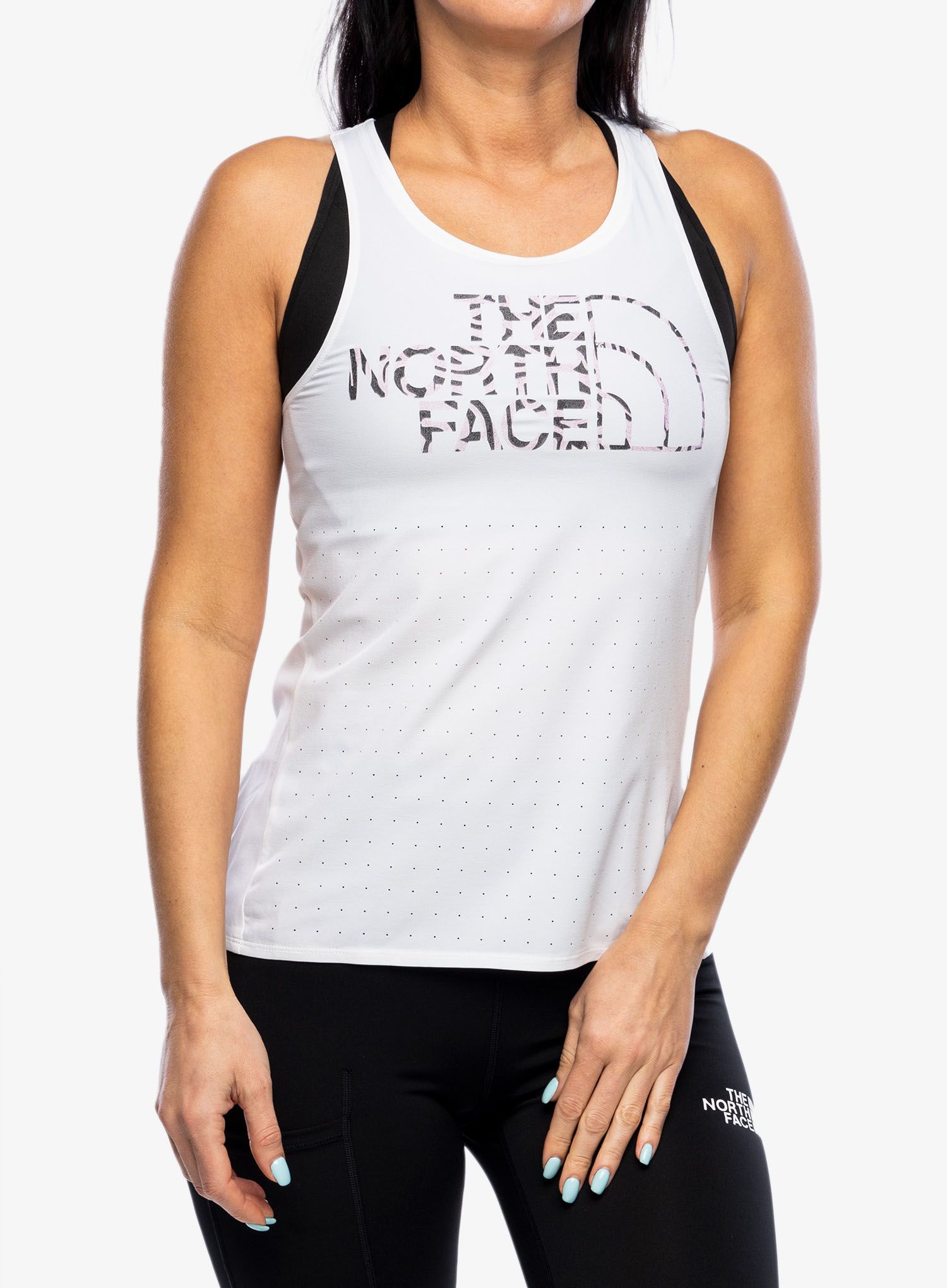 Športni top The North Face Flight Weightless Tank - tnfwht/lvndrfgfrelcbprint