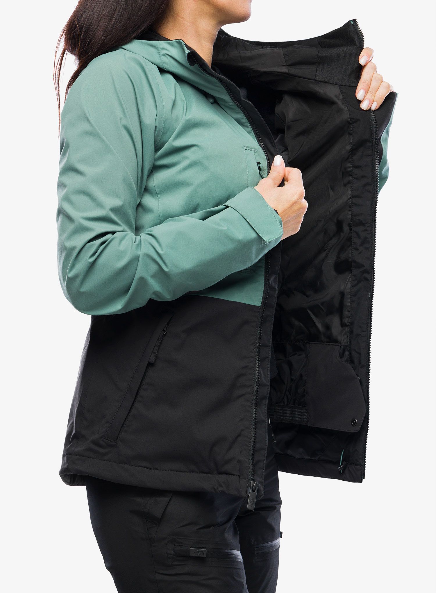 Ženska smučarska jakna The North Face Freedom Stretch Jacket - dark sage/black