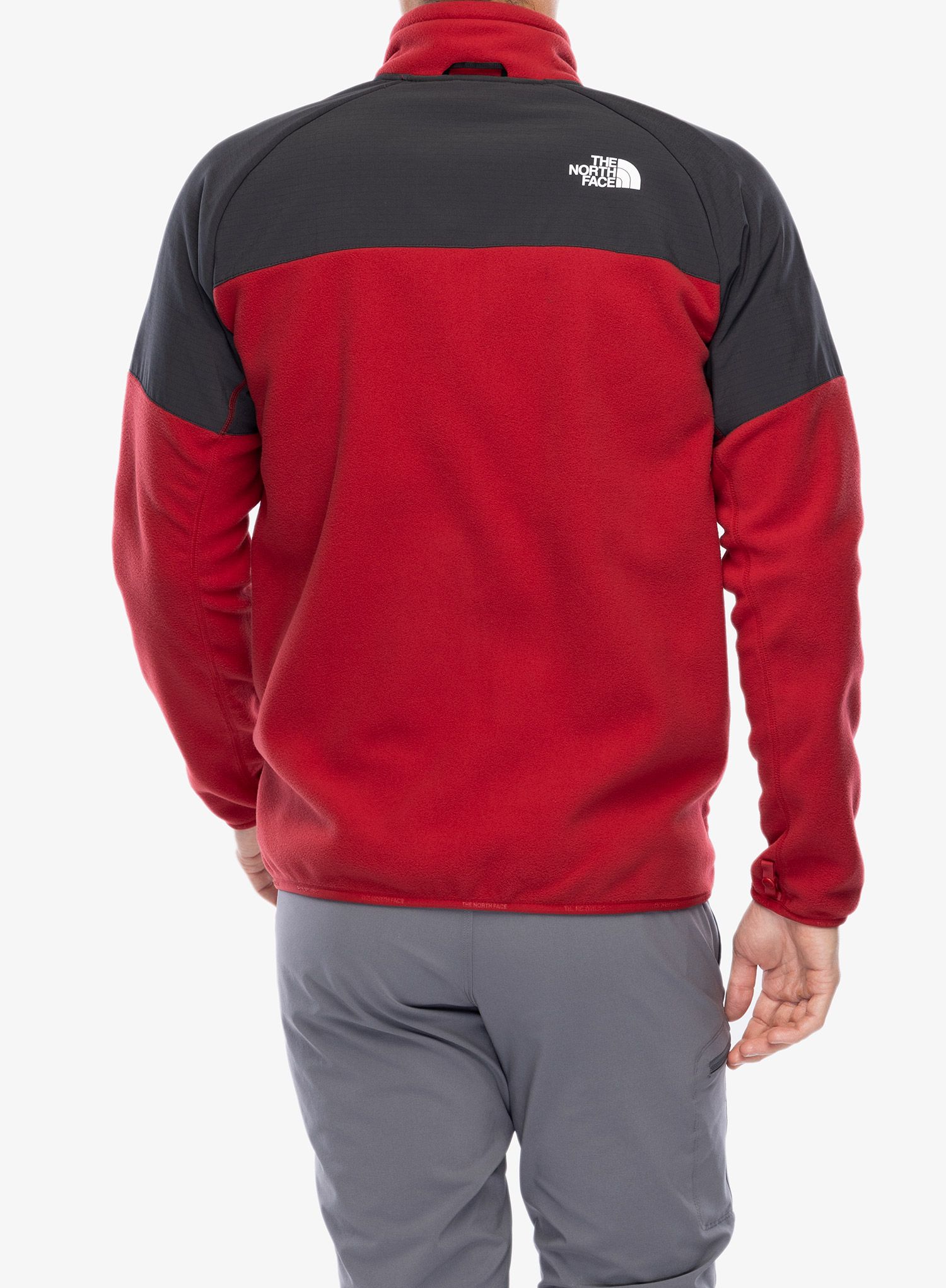 Jopica na zadrgo The North Face Glacier Heavyweight Full Zip Jacket - garnet red/asphalt grey