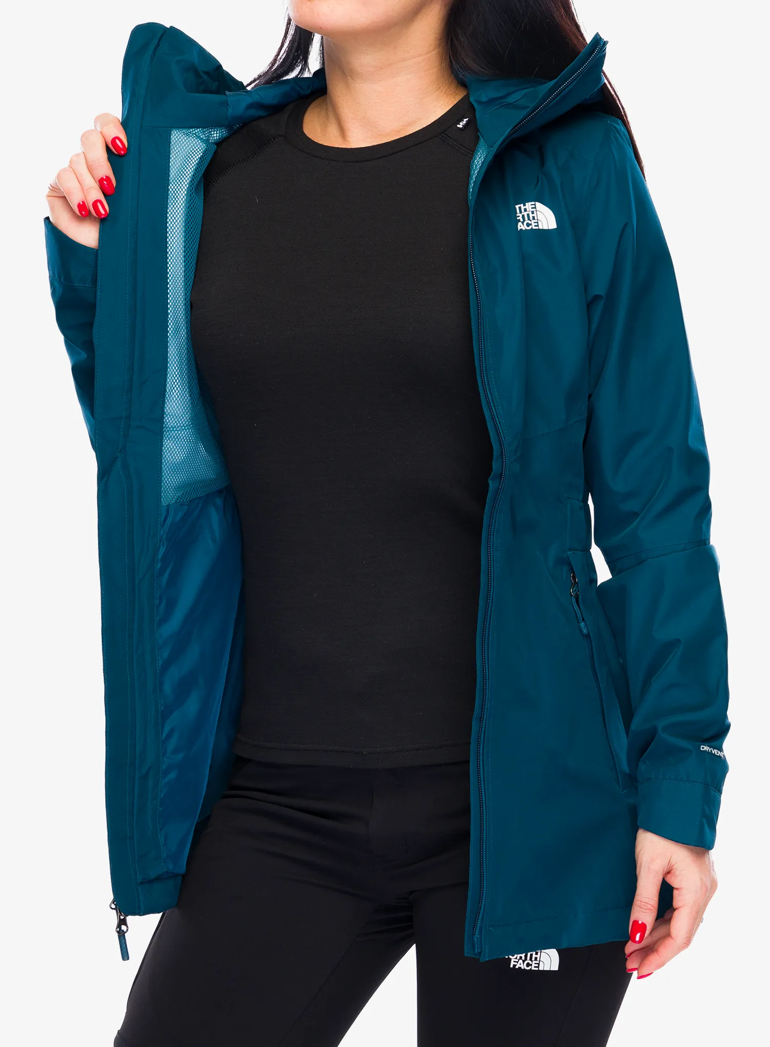 Ženski plašč The North Face Hikesteller Parka Shell - midnight petrol