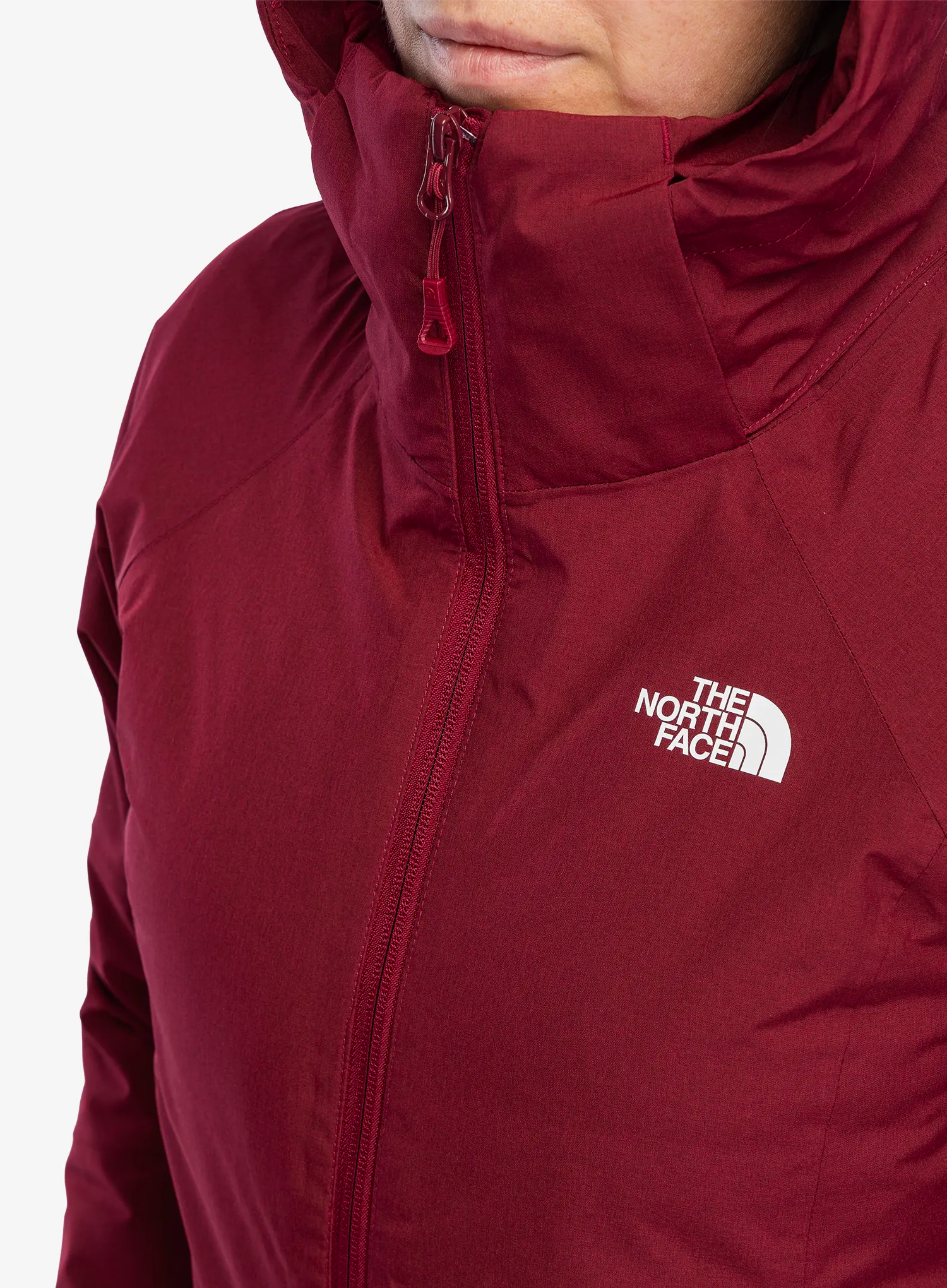 Ženska jakna 3v1 The North Face Inlux Triclimate - beetroot dark/white dune