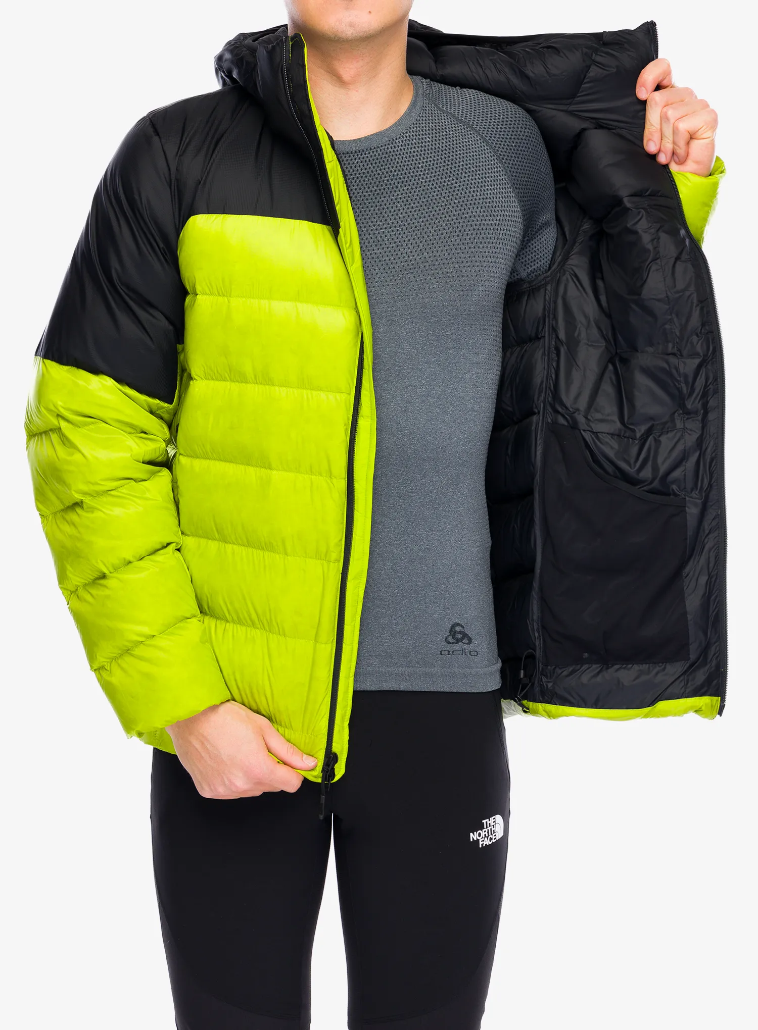 Puhovka The North Face Kalix Down Hoodie - meadow grass/tnf black