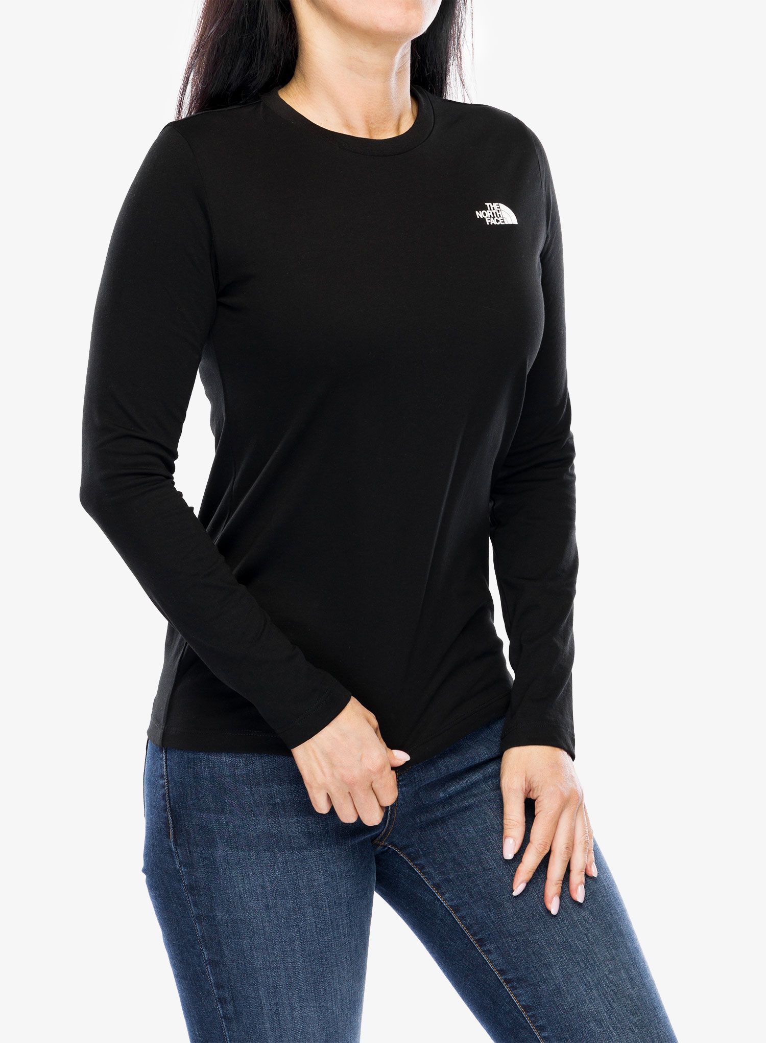 Ženska majica z dolgimi rokavi The North Face L/S Simple Dome Tee - tnf black