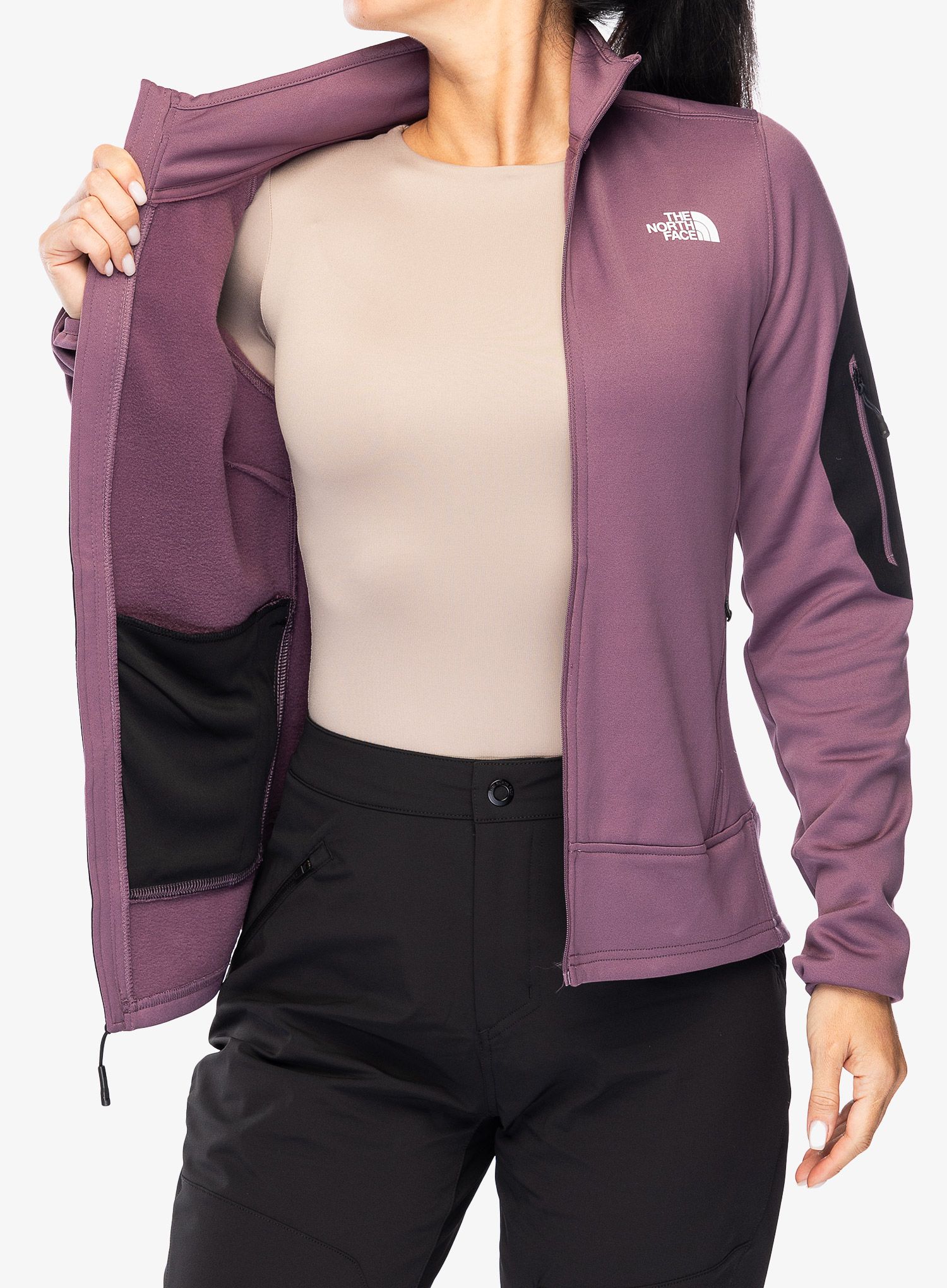 Ženski flis The North Face Mistyescape Fleece - midnight mauve/tnf black