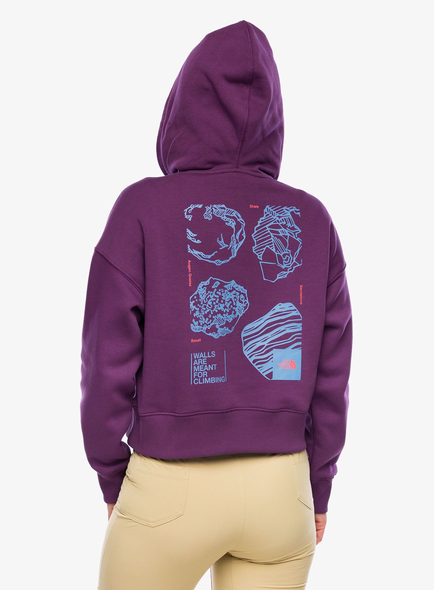 Ženska jopica The North Face Outdoor Graphic Hoodie - black currant purple