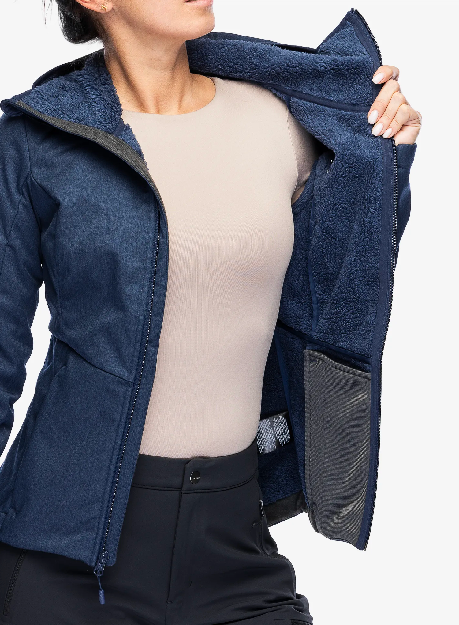 Ženski softshell The North Face Quest Highloft Soft Shell - summit navy heather