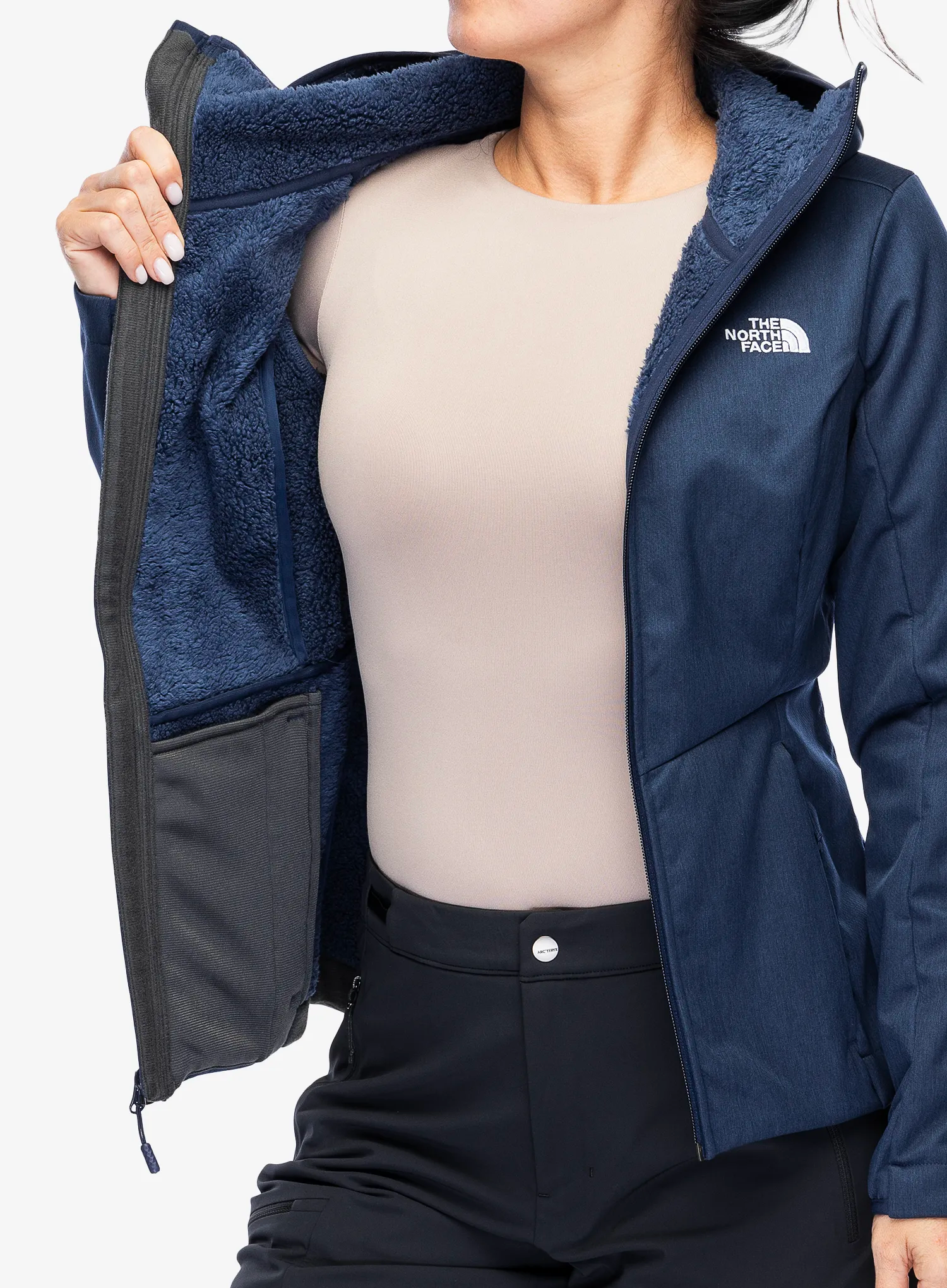 Ženski softshell The North Face Quest Highloft Soft Shell - summit navy heather