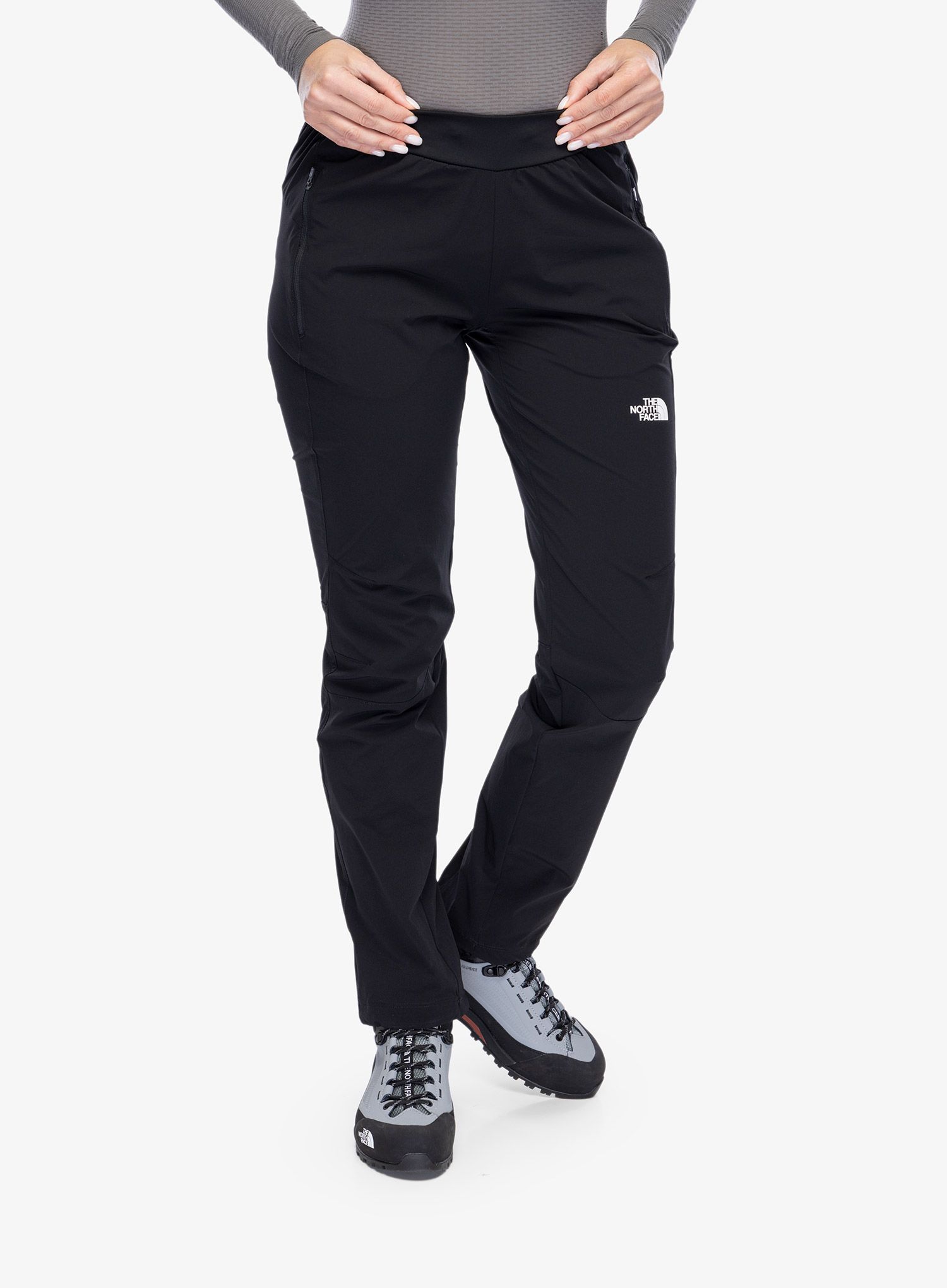 Ženske hlače The North Face Ridge Po Slim Straight Pant - tnf black/tnf black