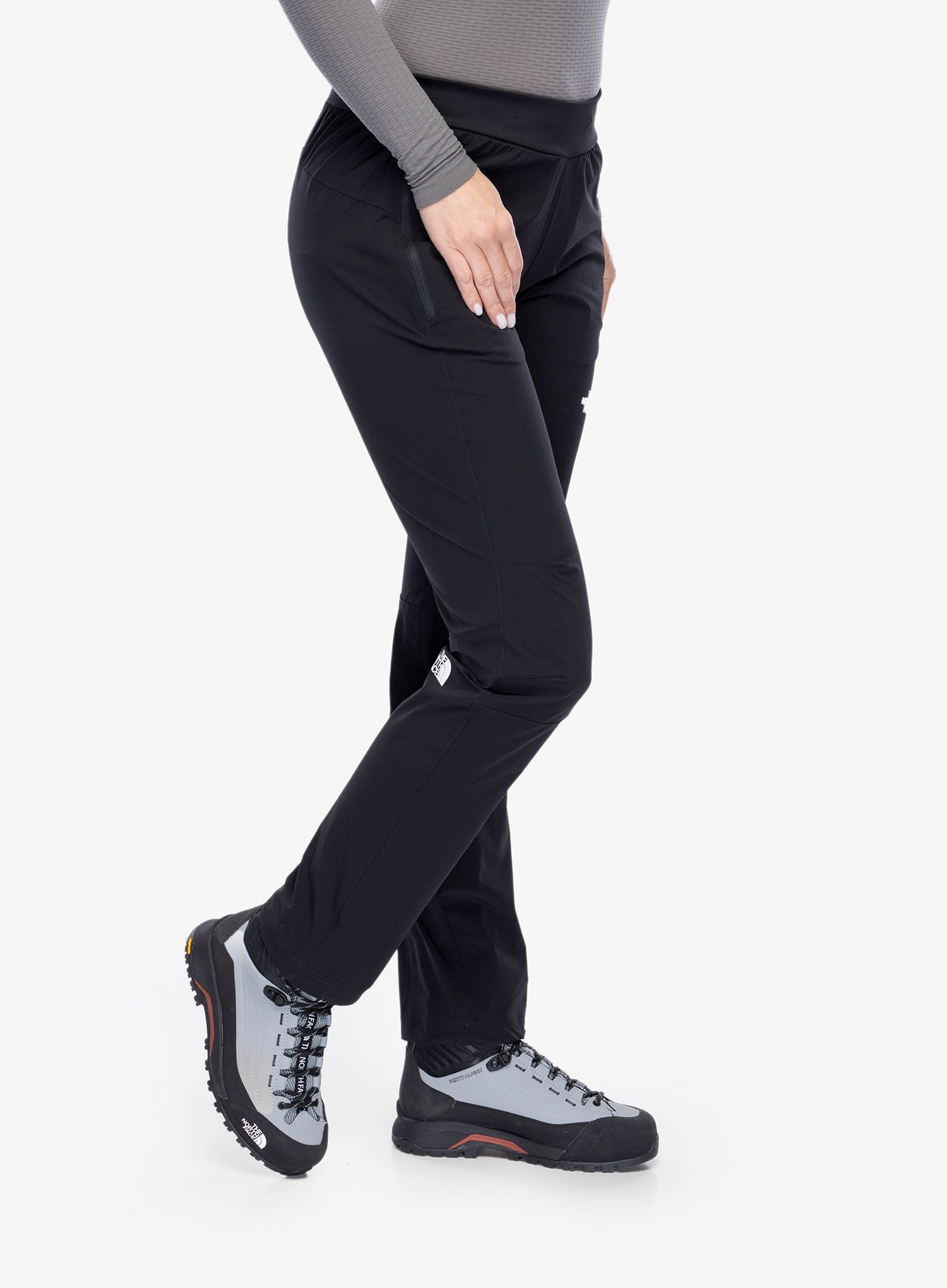 Ženske hlače The North Face Ridge Po Slim Straight Pant - tnf black/tnf black
