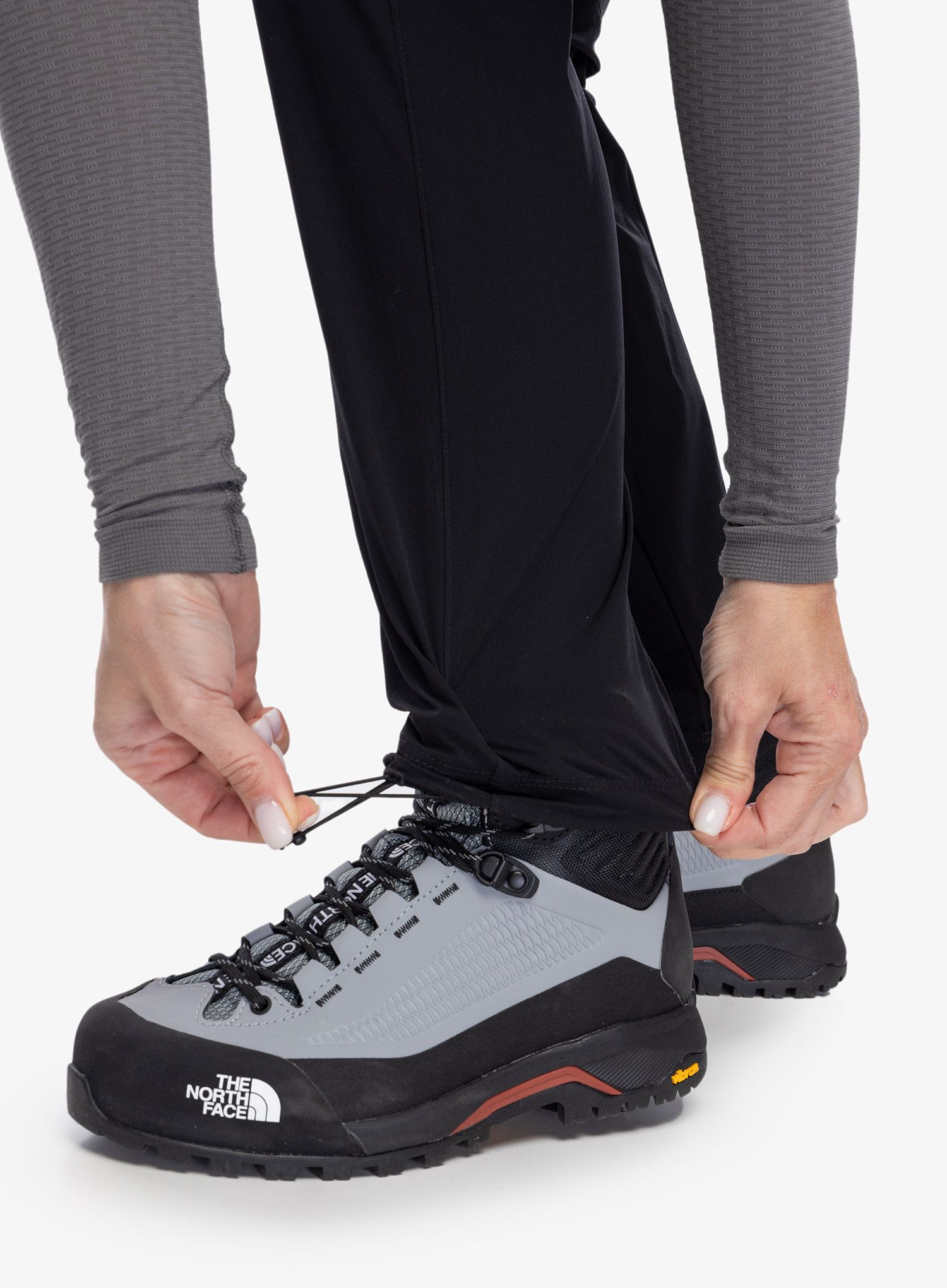 Ženske hlače The North Face Ridge Po Slim Straight Pant - tnf black/tnf black