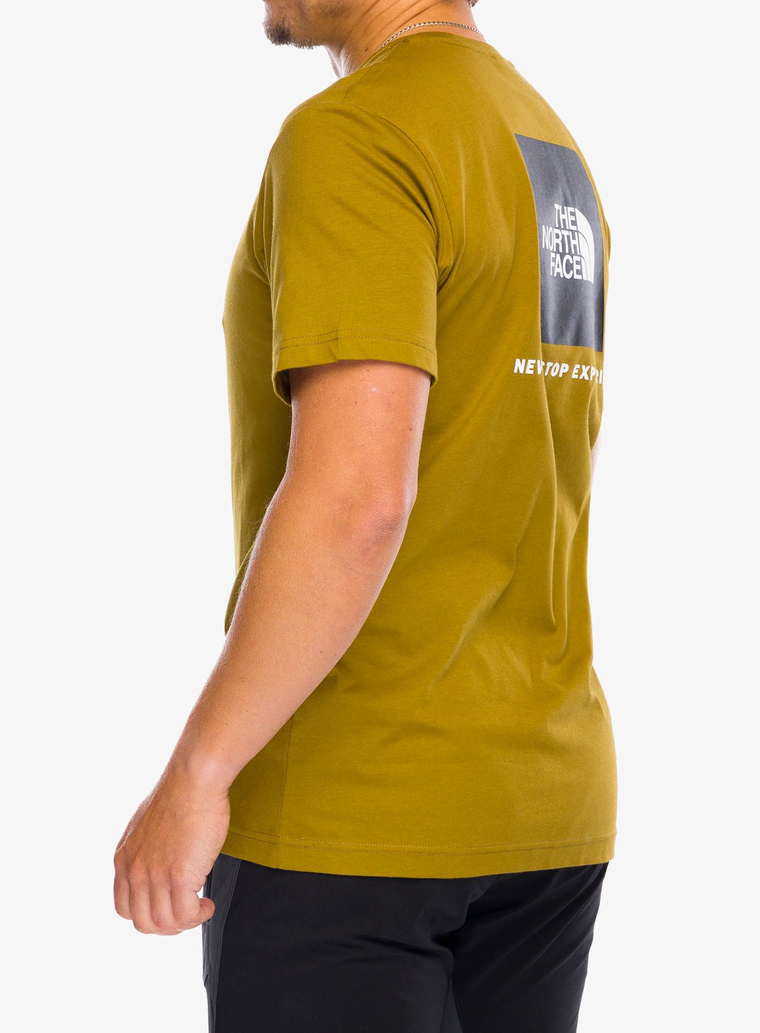 Bombažna majica The North Face S/S Redbox Tee - moss green/tnf black