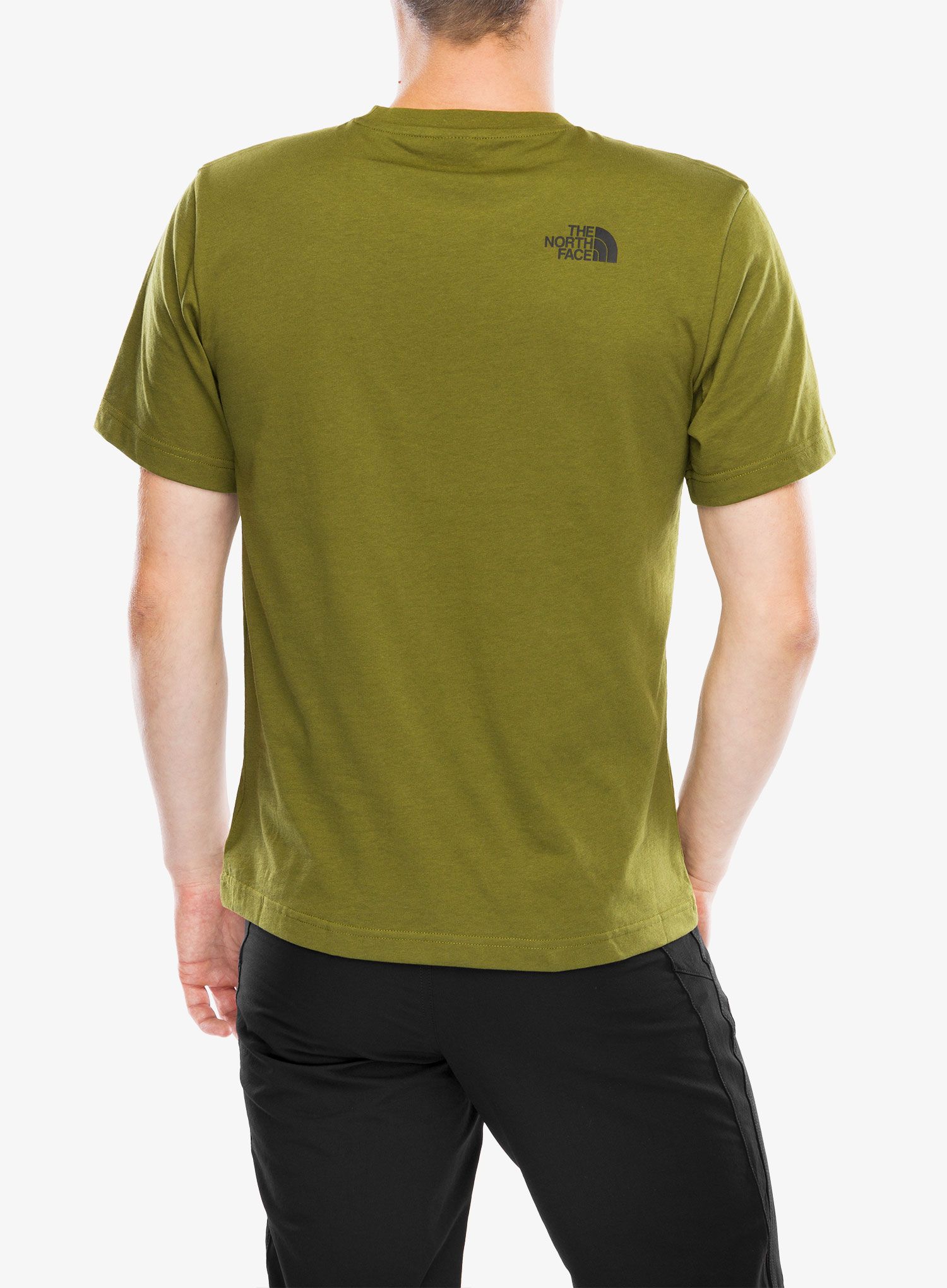 Bombažna majica The North Face S/S Simple Dome Tee - forest olive