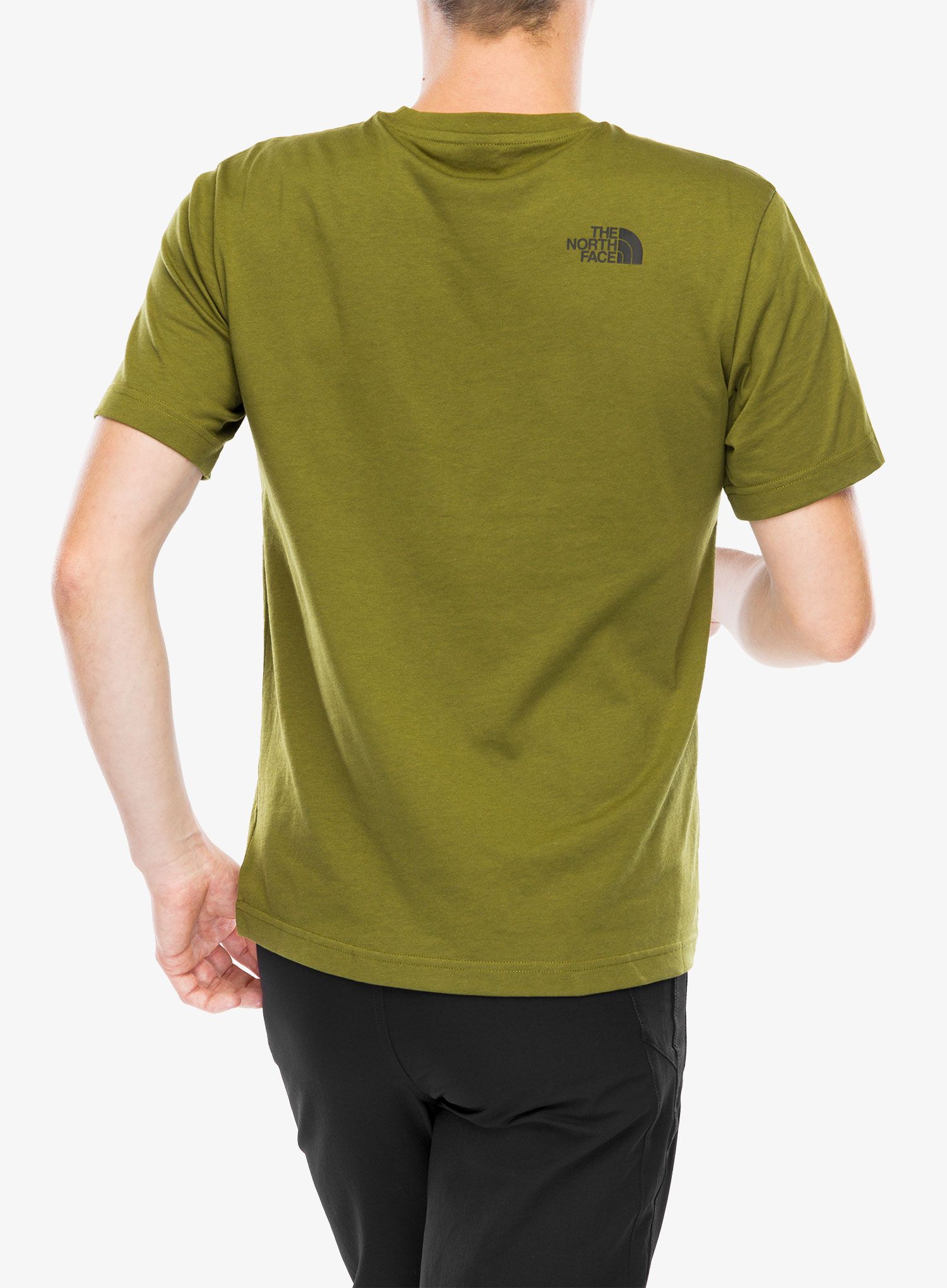 Bombažna majica The North Face S/S Simple Dome Tee - forest olive