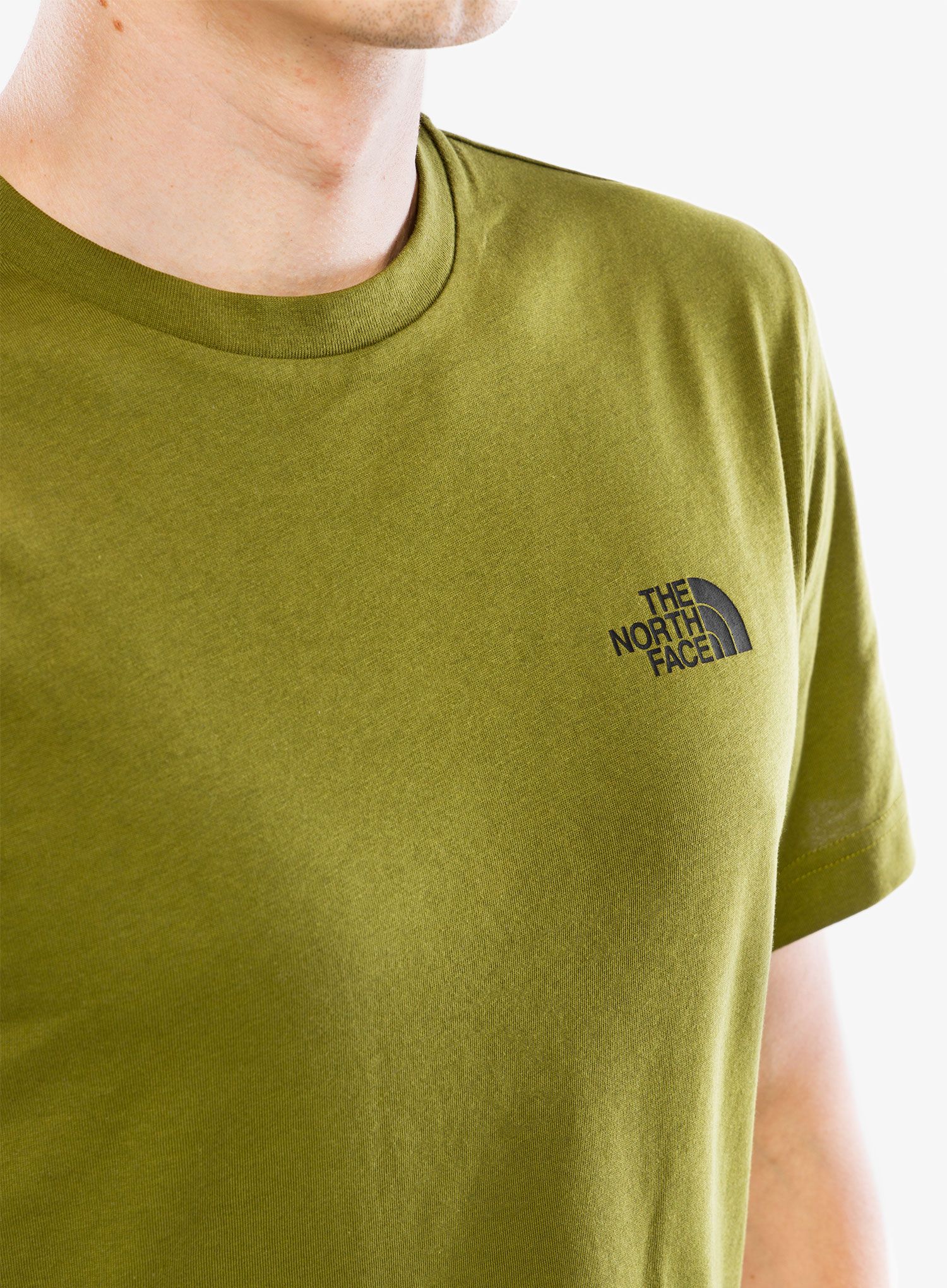 Bombažna majica The North Face S/S Simple Dome Tee - forest olive