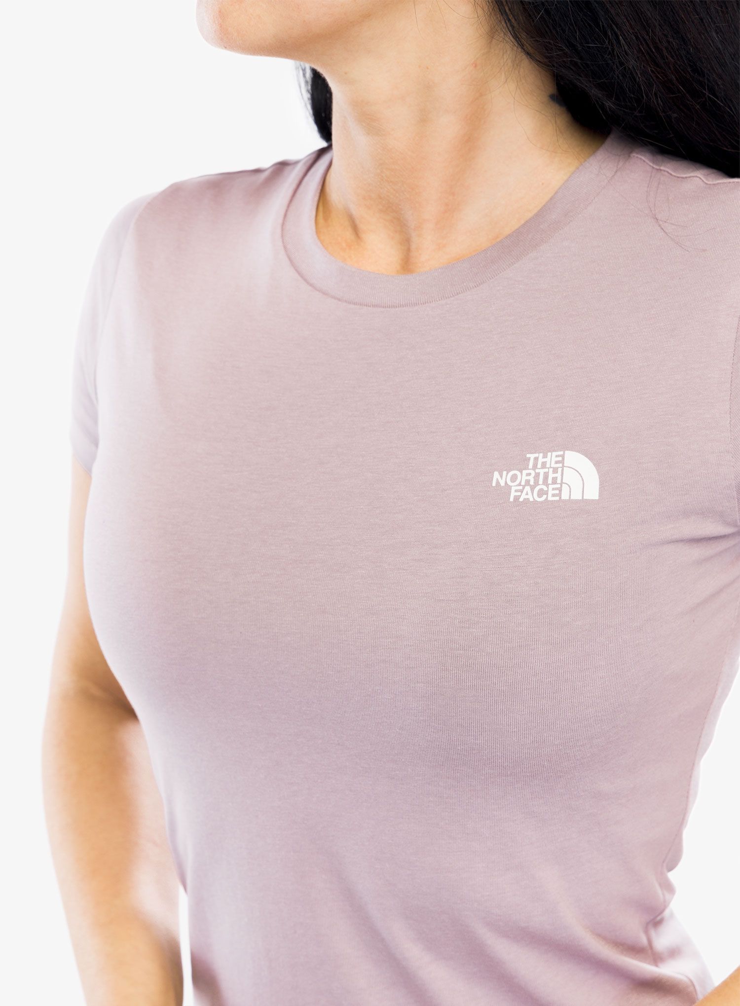 Ženska bombažna majica The North Face S/S Simple Dome Tee - purple chalk