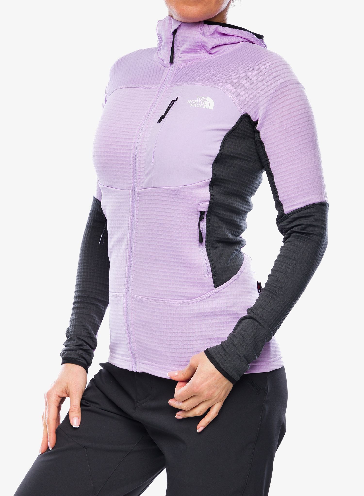 Ženska jopica The North Face Stormgap Powergrid Hoodie - lite lilac/grey