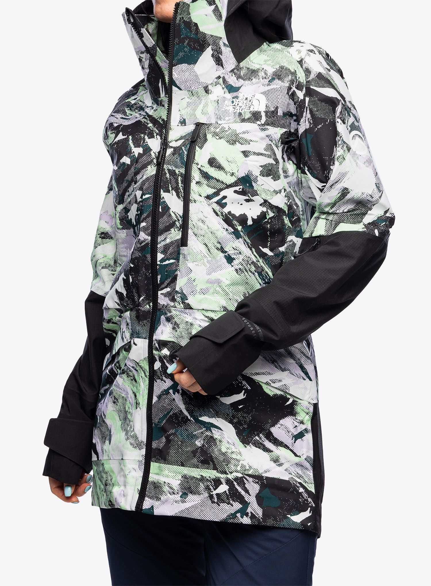 Ženska jakna The North Face Summit Verbier Futurelight Jacket - ptngrnsmtmtscprint/tnfblk