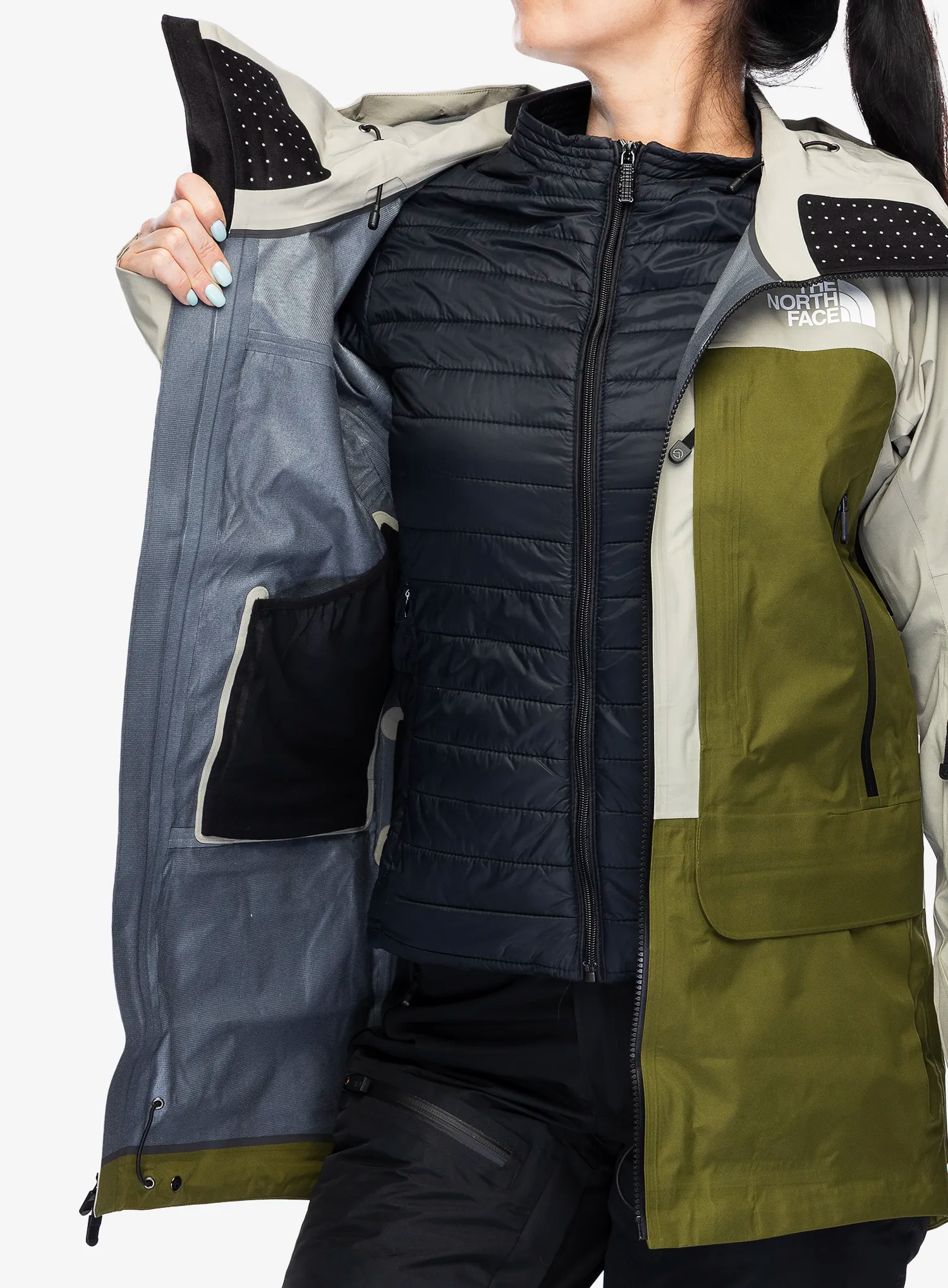 Ženske GORE-TEX jakna The North Face Summit Verbier GTX Jacket - clay grey/forest olive