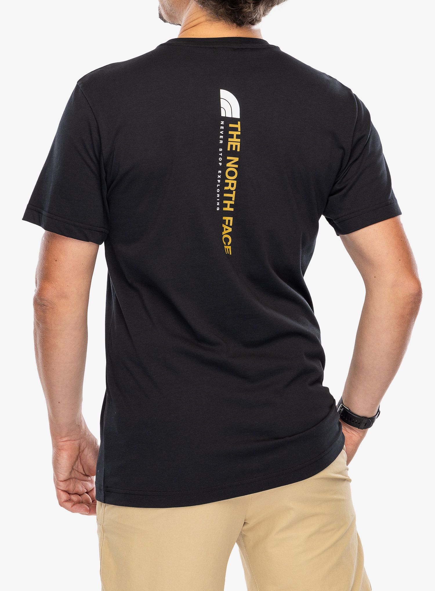Bombažna majica The North Face Vertical SS Tee - tnf black