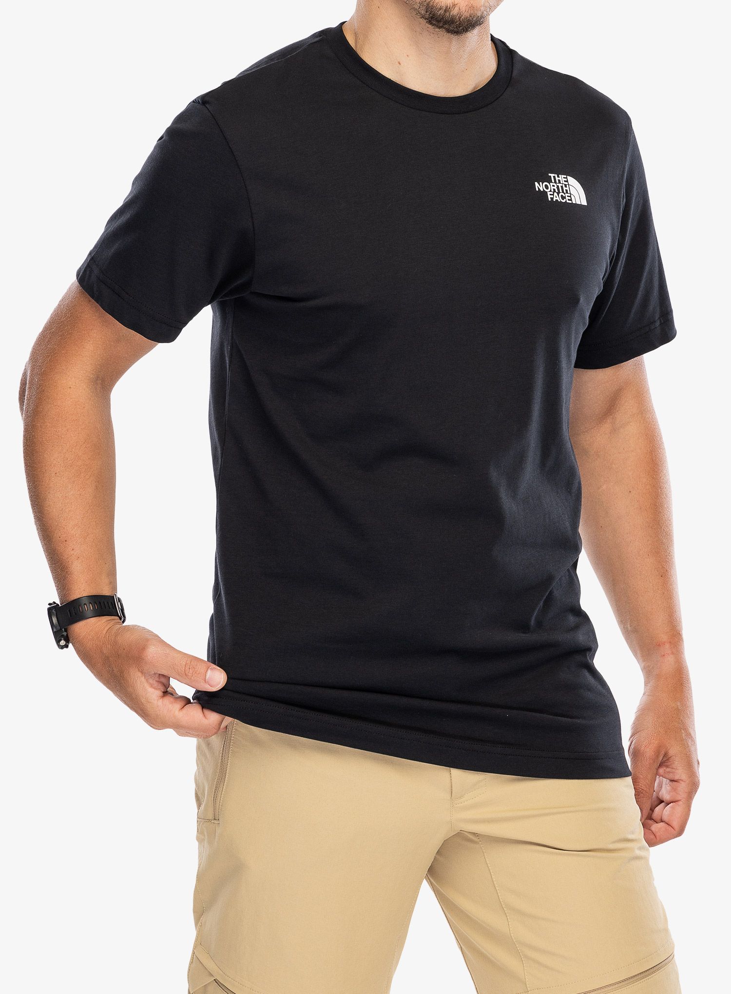 Bombažna majica The North Face Vertical SS Tee - tnf black