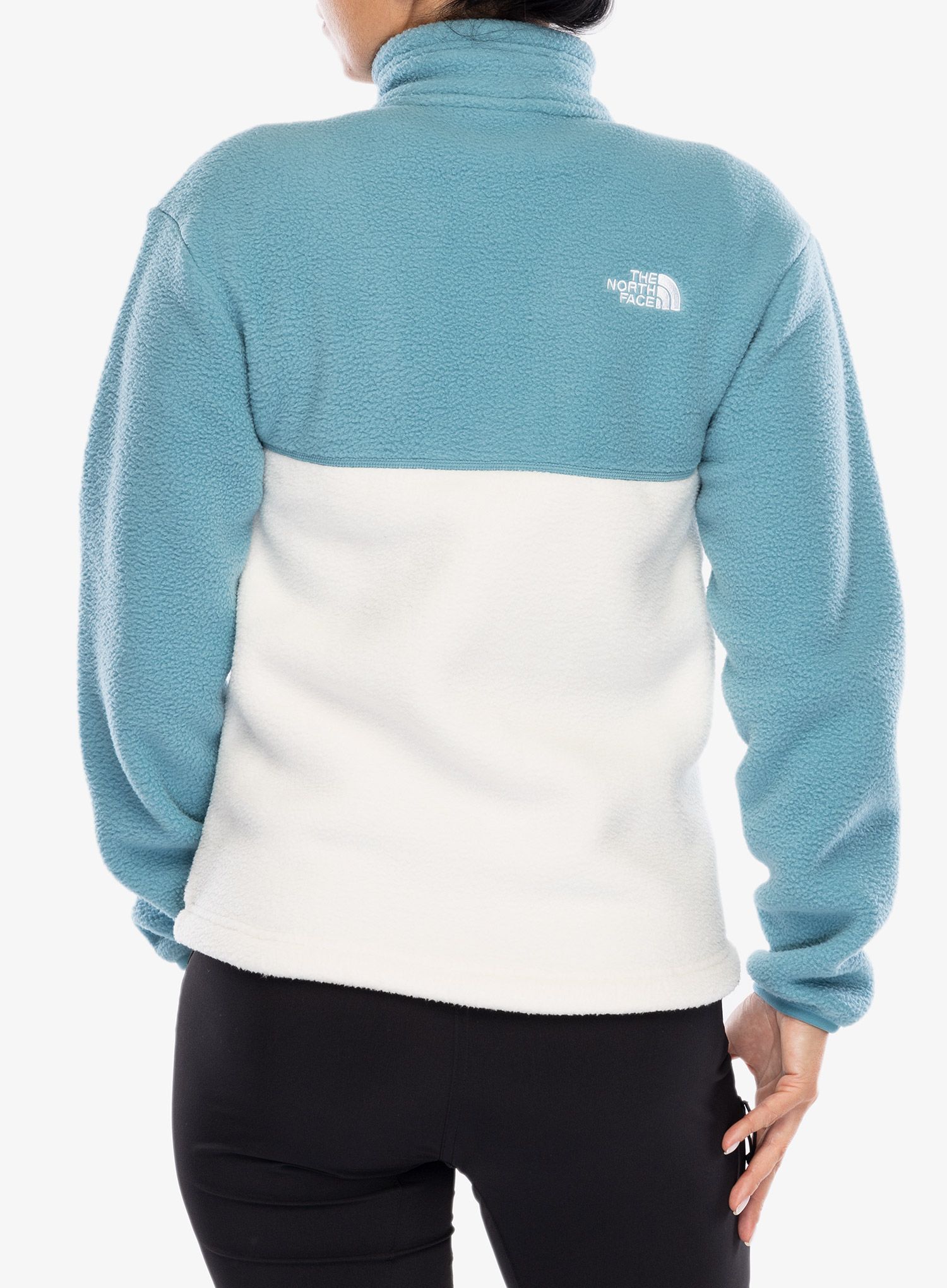 Ženski flis The North Face Yumiori Full Zip - white dune/algae blue