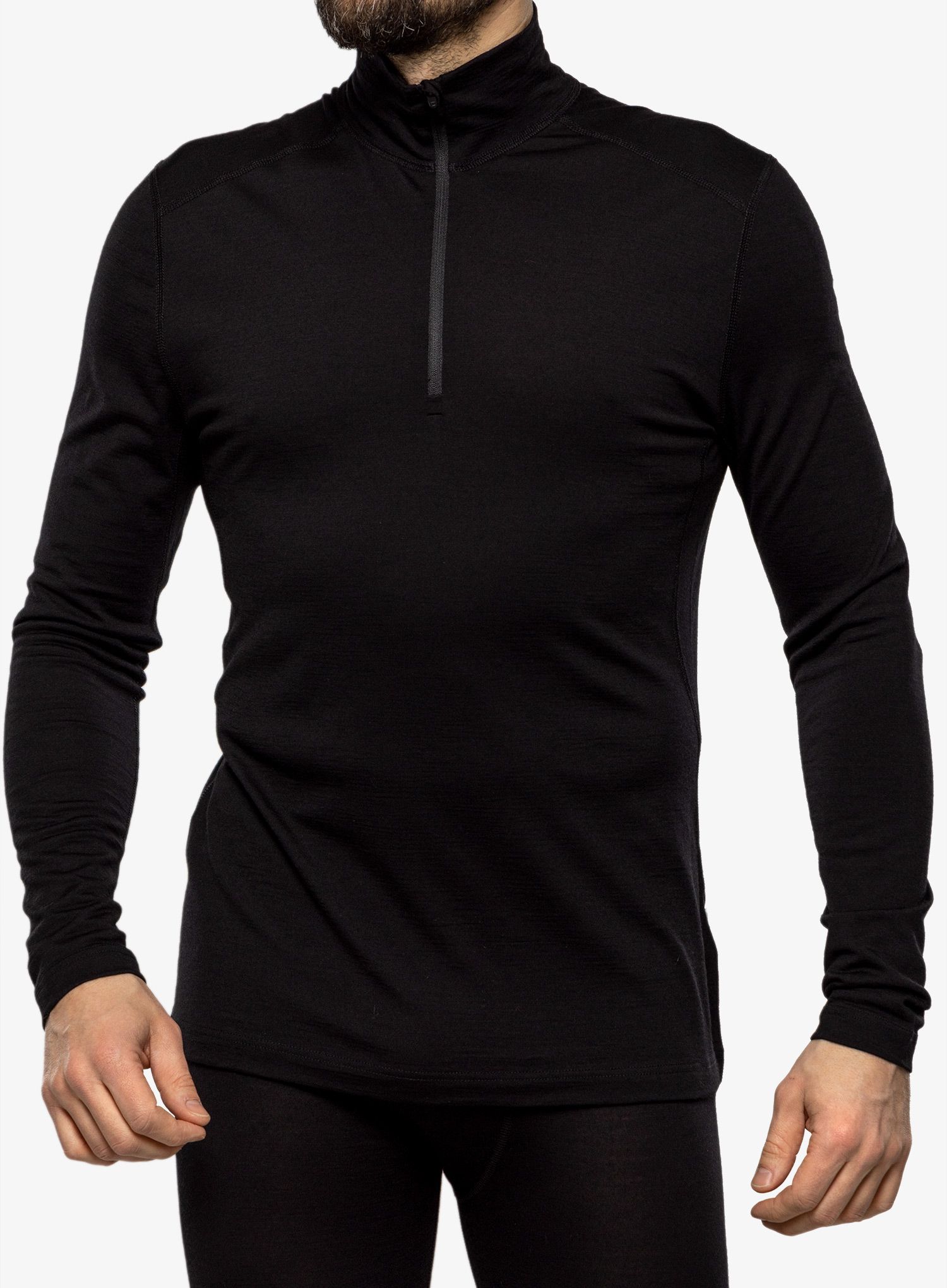 Termo flis jopa Thermowave Merino Wonder Long Sleeve Shirt 1/2 Zip - black