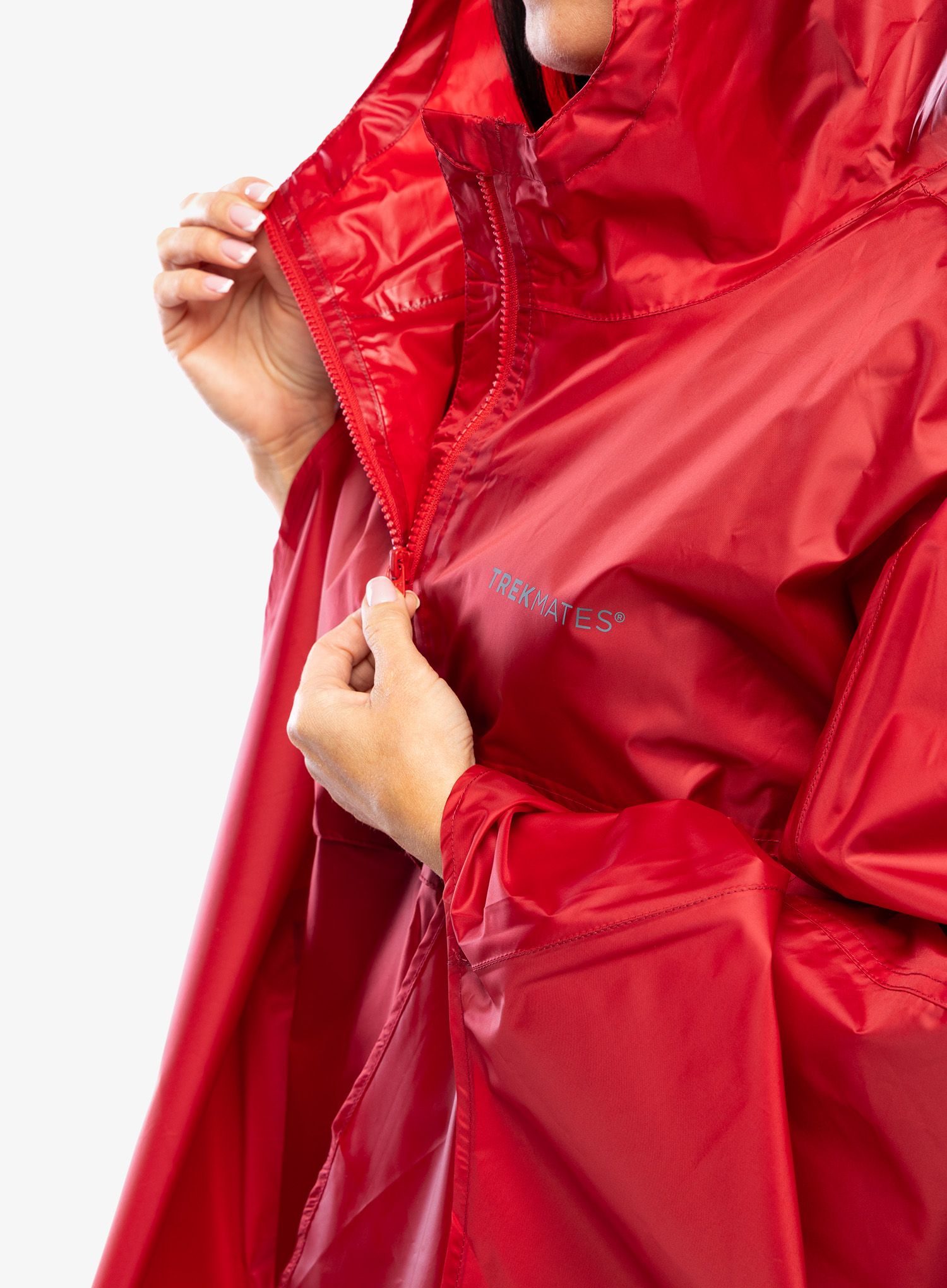 Dežni plašč Trekmates Rove Poncho - chilli pepper