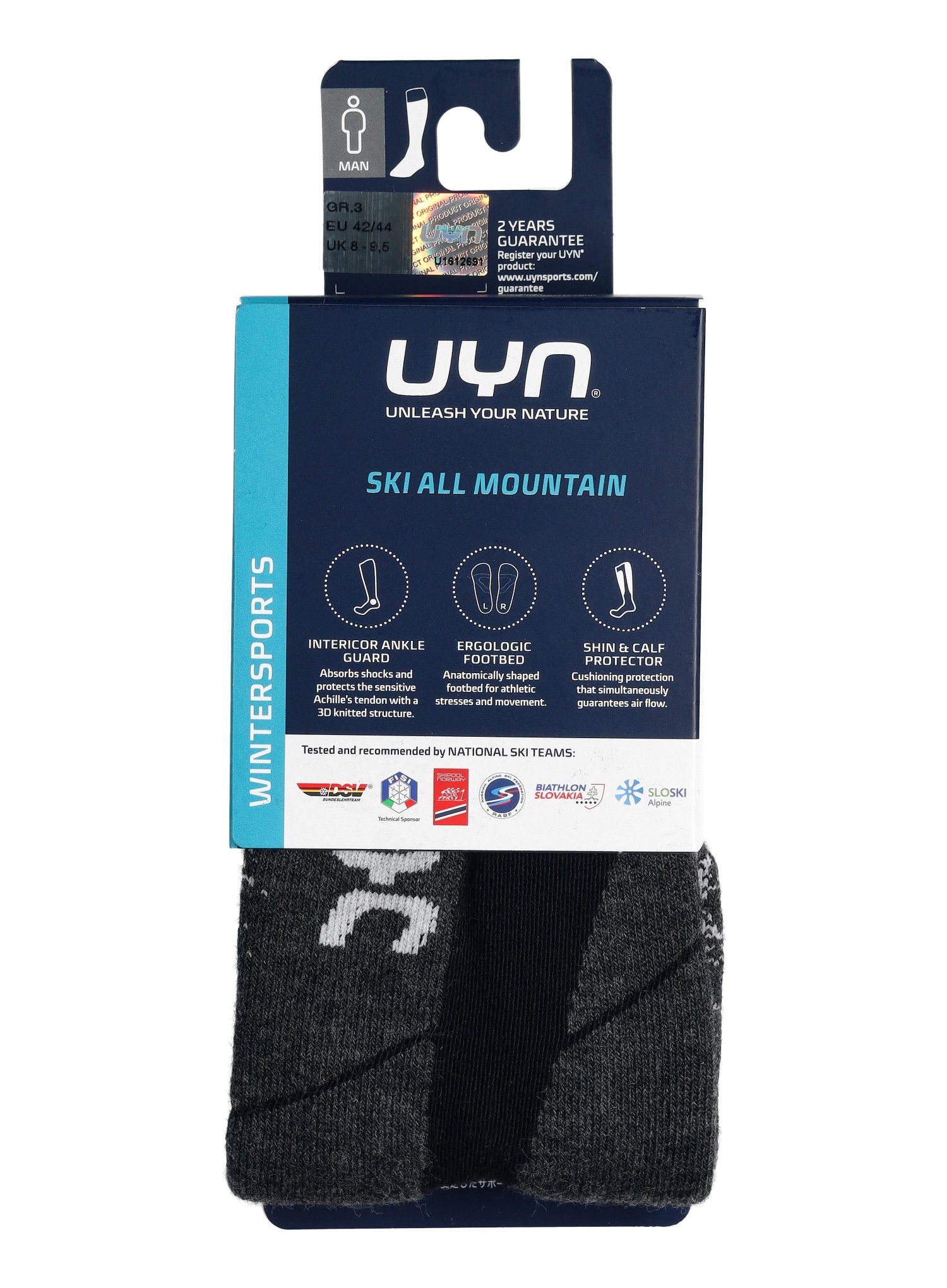 Smučarske nogavice UYN Ski All Mountain Man - black/white
