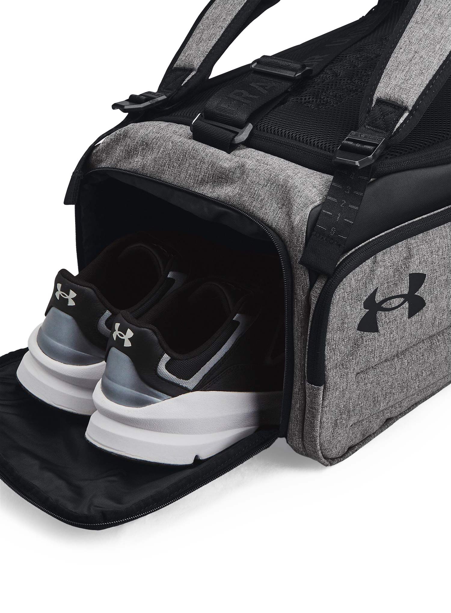 Torba Under Armour Contain Duo Small BP Duffle - castlerock medium/black/white