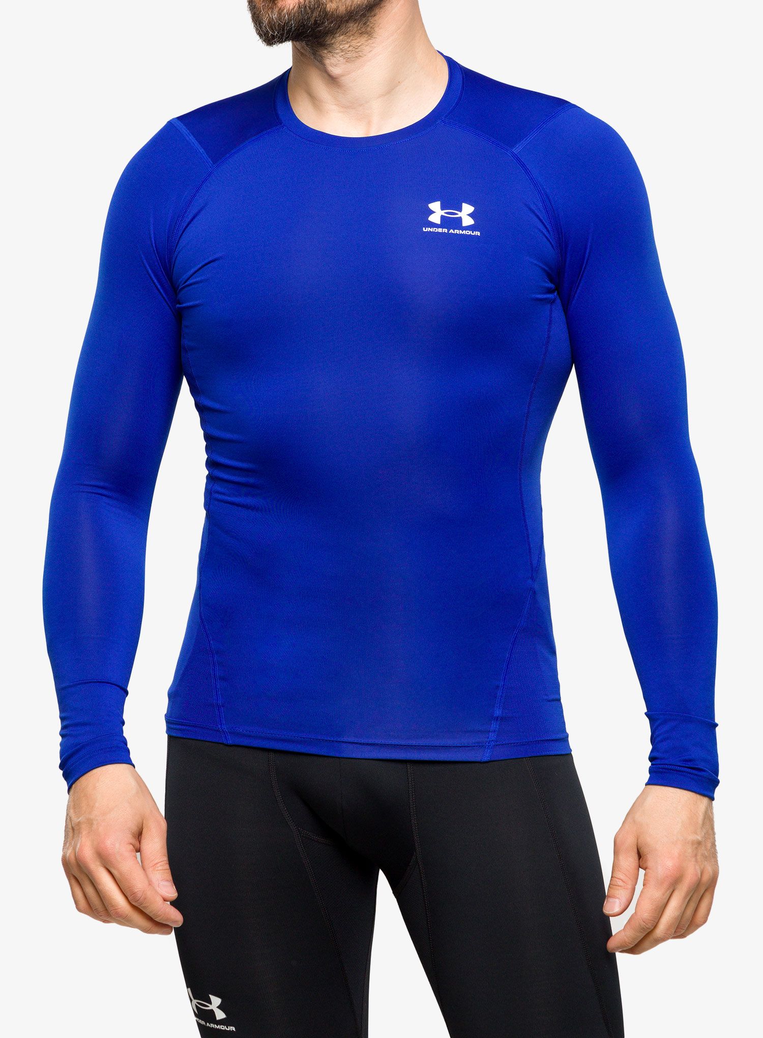 Termo flis jopa Under Armour HG Armour Comp LS - royal/white