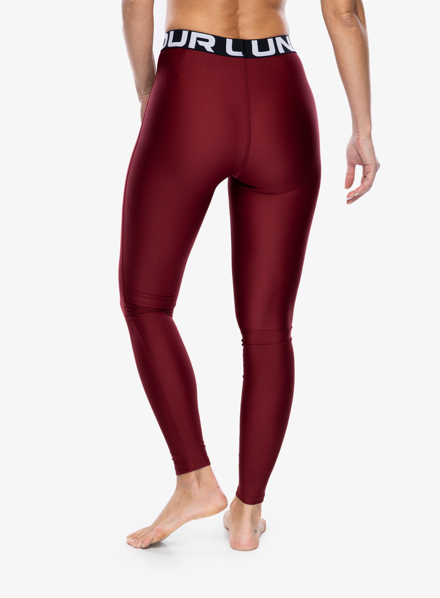 Ženske gamaše Under Armour HeatGear Authentics Leggings - cardinal/white