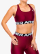 Športni nedrček Under Armour HeatGear Authentics Mid Branded Bra - cardinal/white