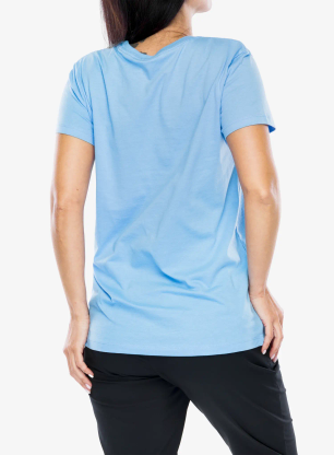 Ženska bombažna majica Under Armour Live Sportstyle Graphic SSC - horizon blue/white