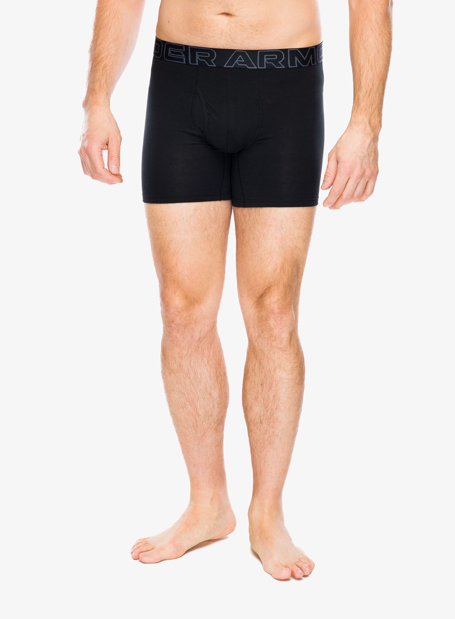 Boksarice Under Armour Performance Cotton 6 in 3-Pack Boxerjock - castlerock full htr/red/steel