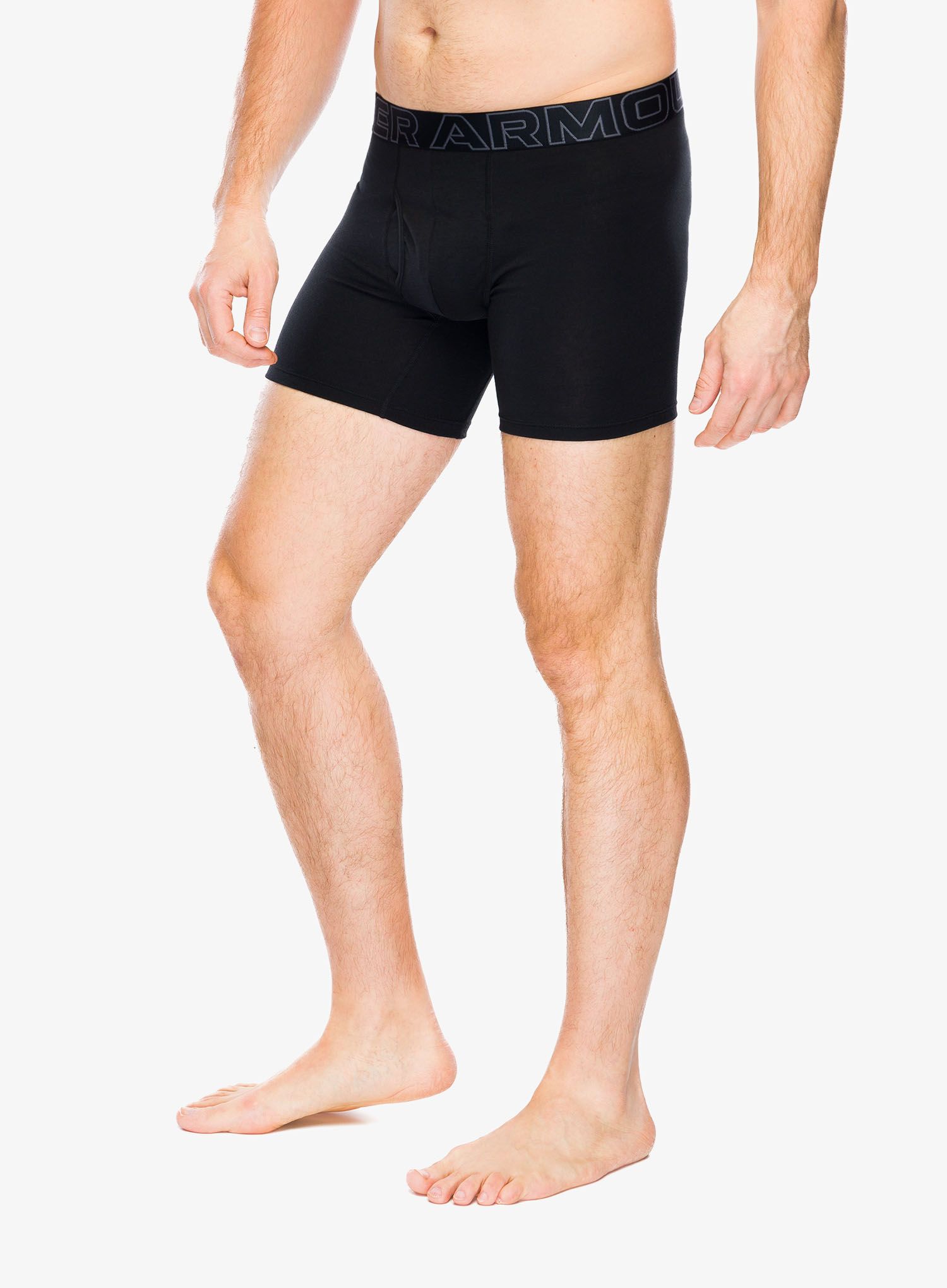 Boksarice Under Armour Performance Cotton 6 in 3-Pack Boxerjock - castlerock full htr/red/steel