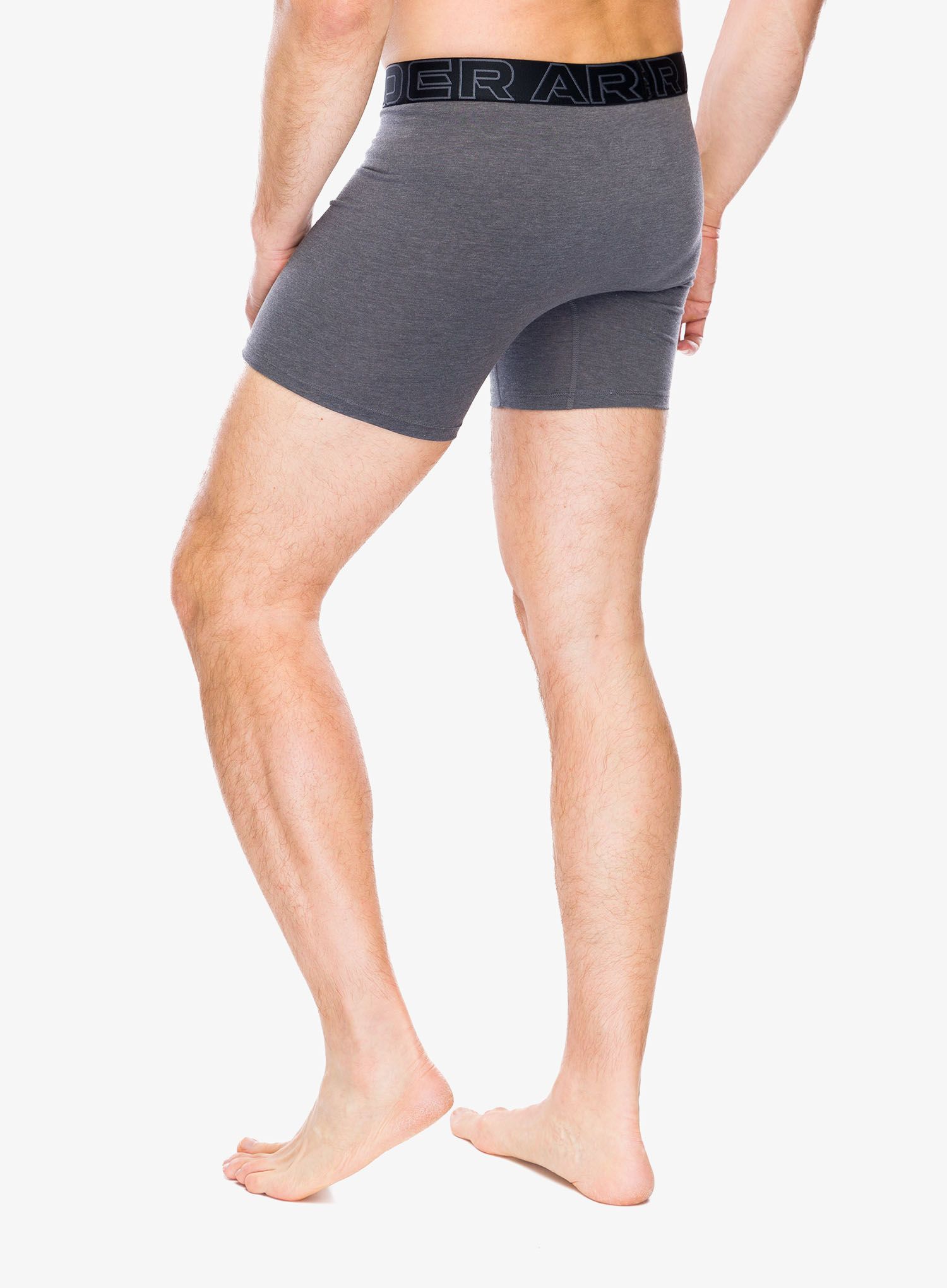 Boksarice Under Armour Performance Cotton 6 in 3-Pack Boxerjock - castlerock full htr/red/steel