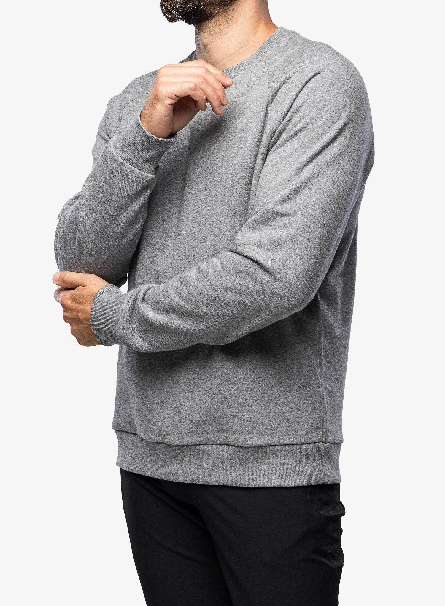 Puloverji brez kapuce Under Armour Rival Fleece Crew - castlerock light heather/white