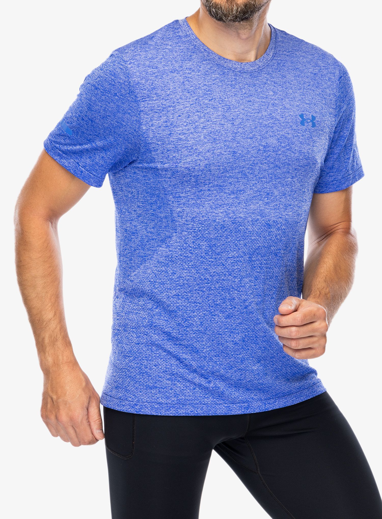 Moška tekaška majica Under Armour Seamless Stride SS - team royal/reflective