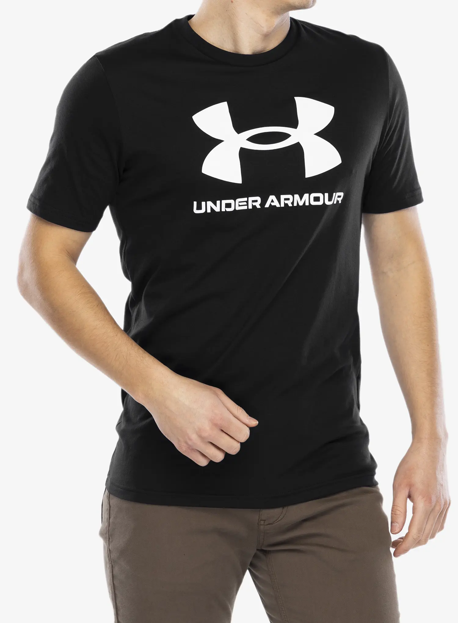 Bombažna majica Under Armour UA Logo Short Sleeve - black/white