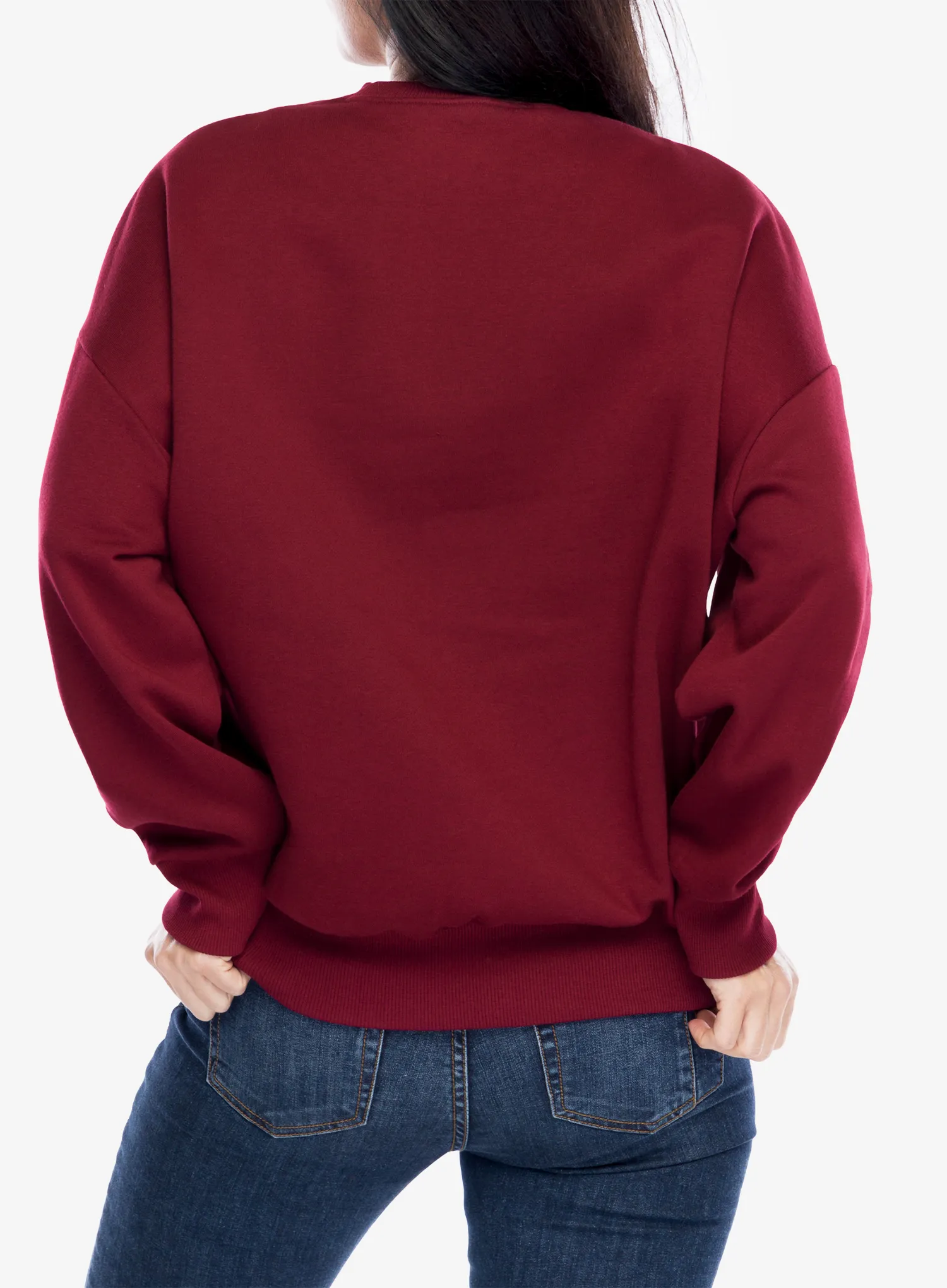 Ženska jopica Under Armour UA Rival Fleece Oversized Crew - cardinal/white