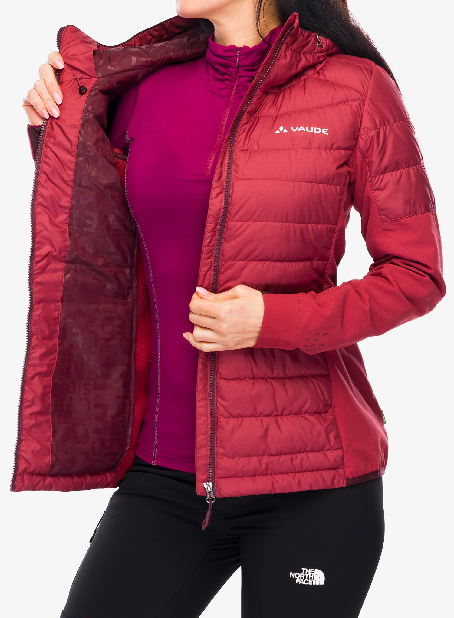 Ženska hibridna jakna Vaude Elope Hybrid Jacket - redeva