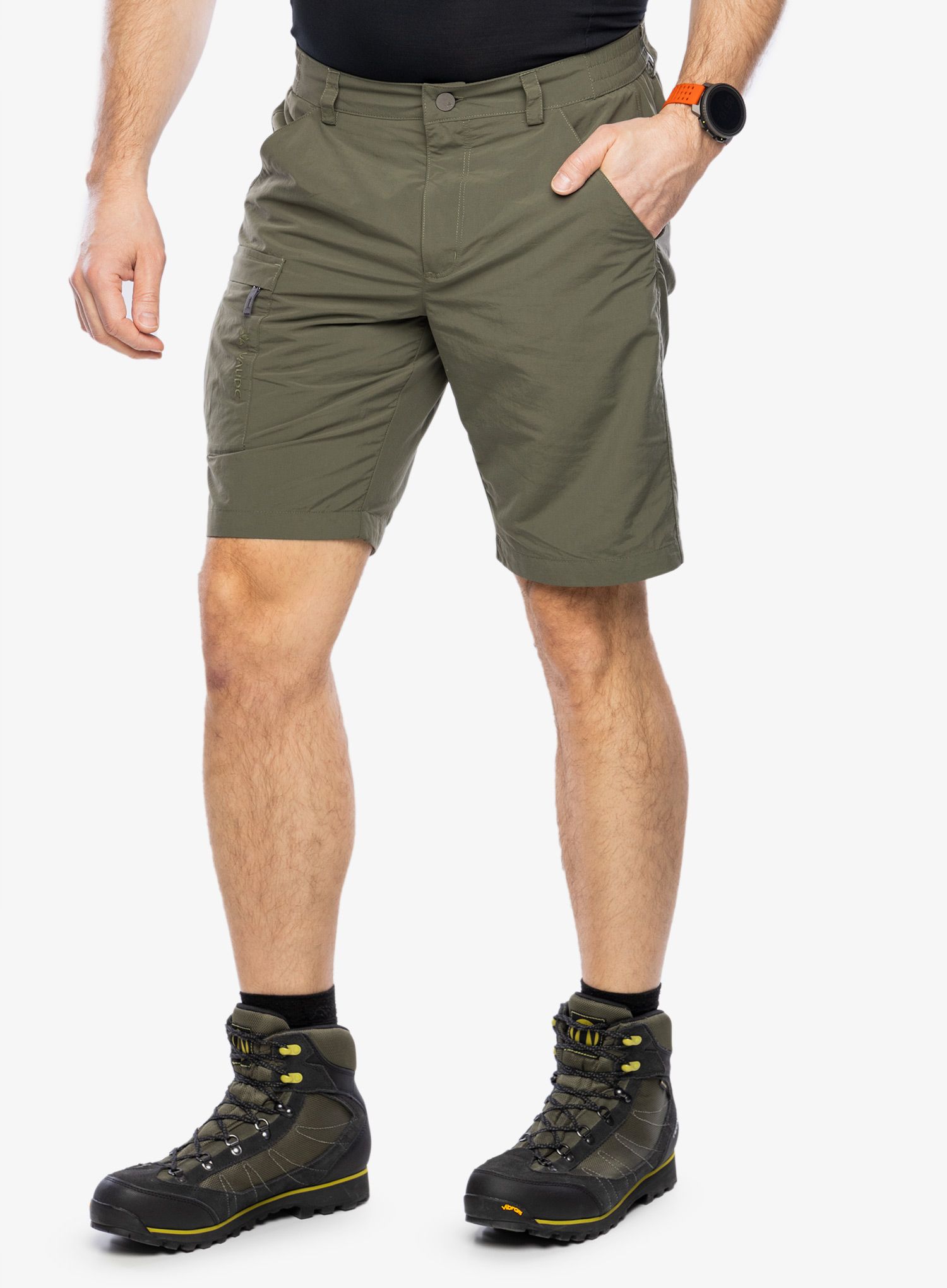 Pohodniške kratke hlače Vaude Farley Bermuda V - khaki uni